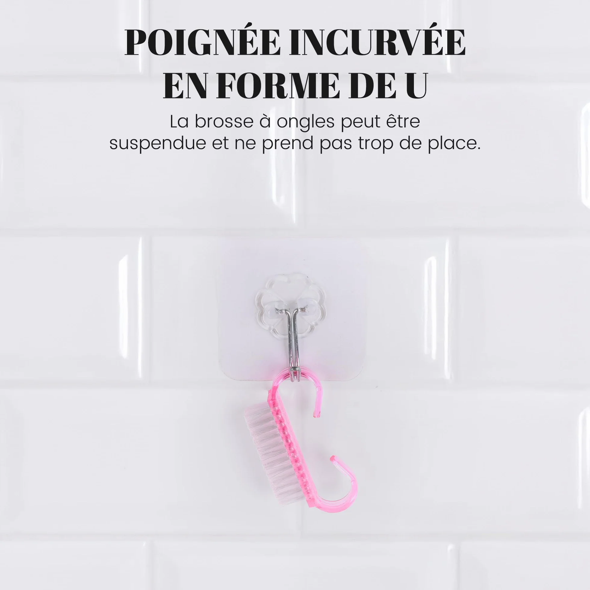 Brosse à Ongles 6 Pièces en Plastique pour Nettoyage Ongle et Pied, Outil Manucure