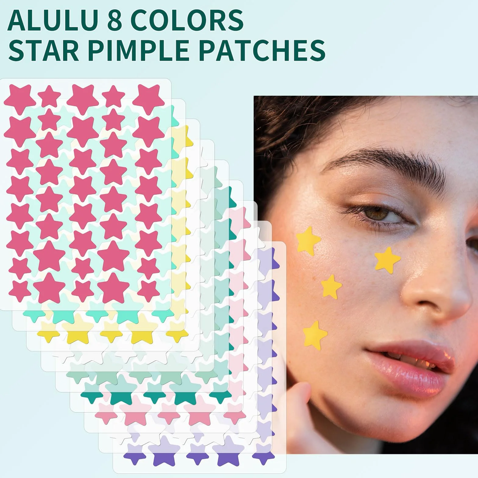 Patch Boutons Acne 360 Pièces, 3 Tailles Pimple Patch Star avec Huile Tea Tree et Acide Salicylique, Hydrocolloïdes Imperméables