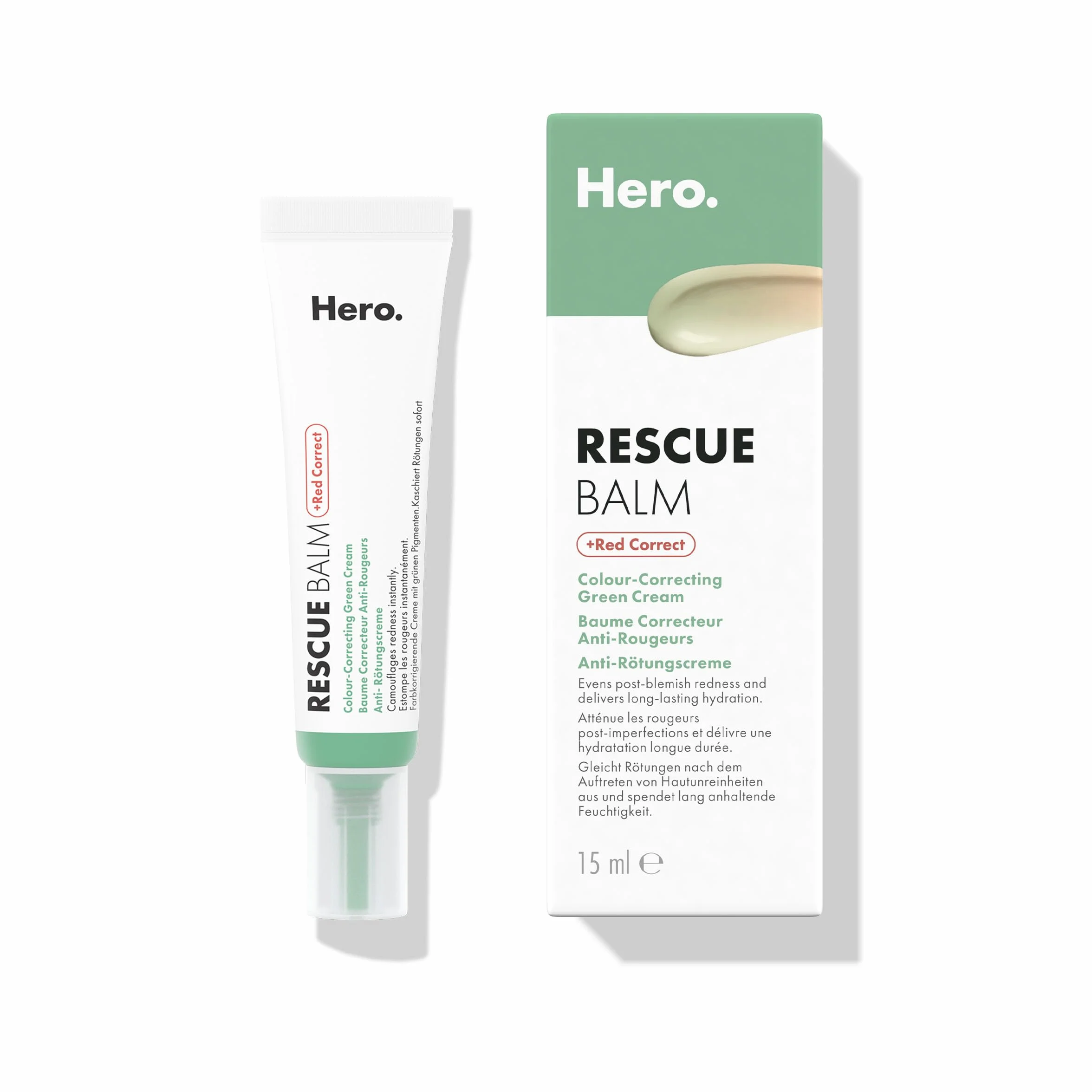 Hero Cosmetics Rescue Balm Red Correct Baume Correcteur Anti-Rougeurs Atténue les rougeurs 15 mL