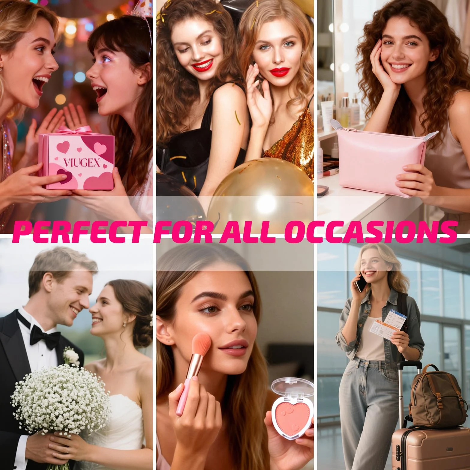 Coffret Maquillage Femme Kit Complet Fond de Teint Fard à Paupières Blush Mascara Eyeliner