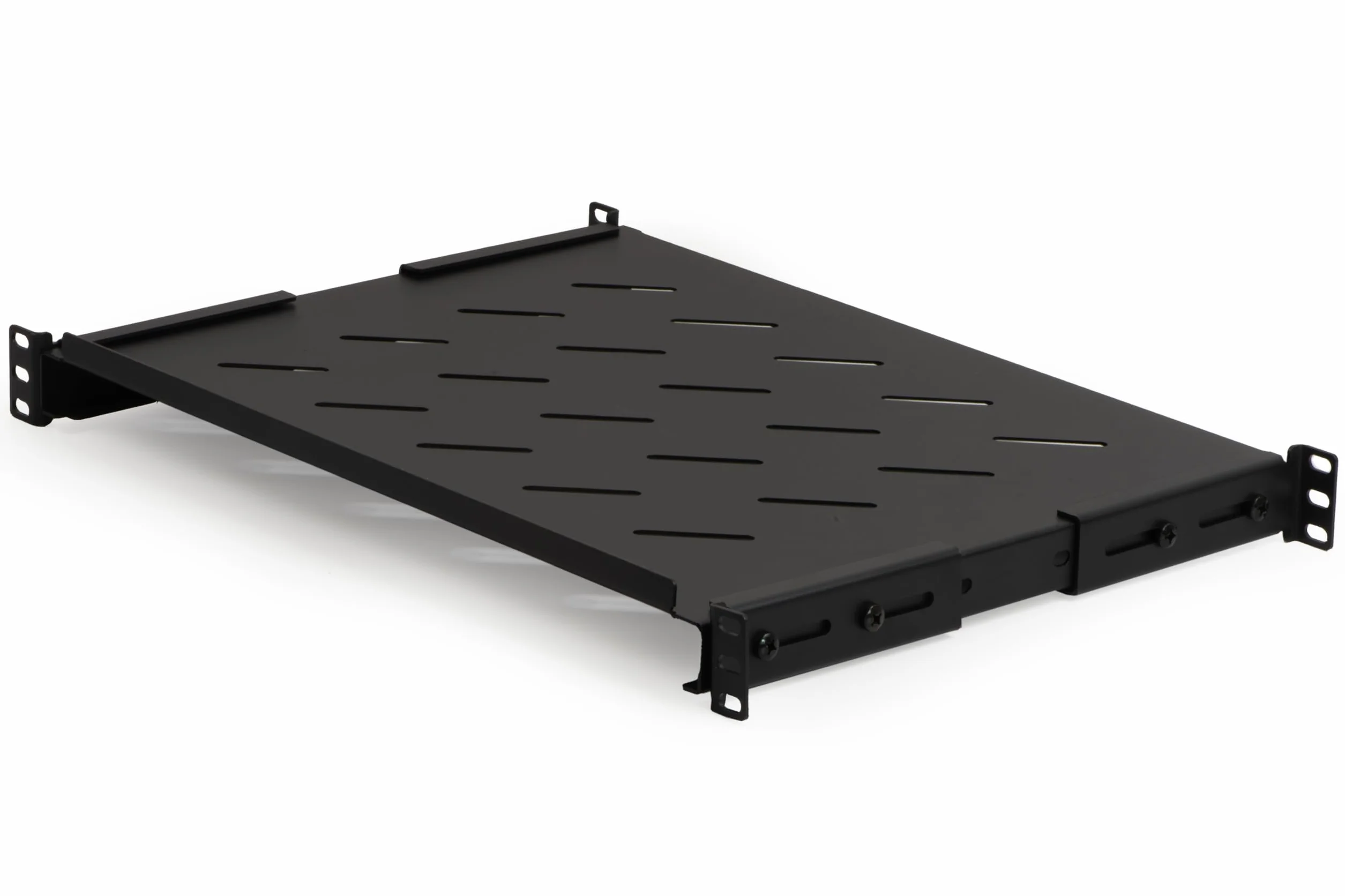 Link LKRIP350AN Étagère pour Armoire Rack 19" Extensible 350 mm avec 4 Crochets Noir
