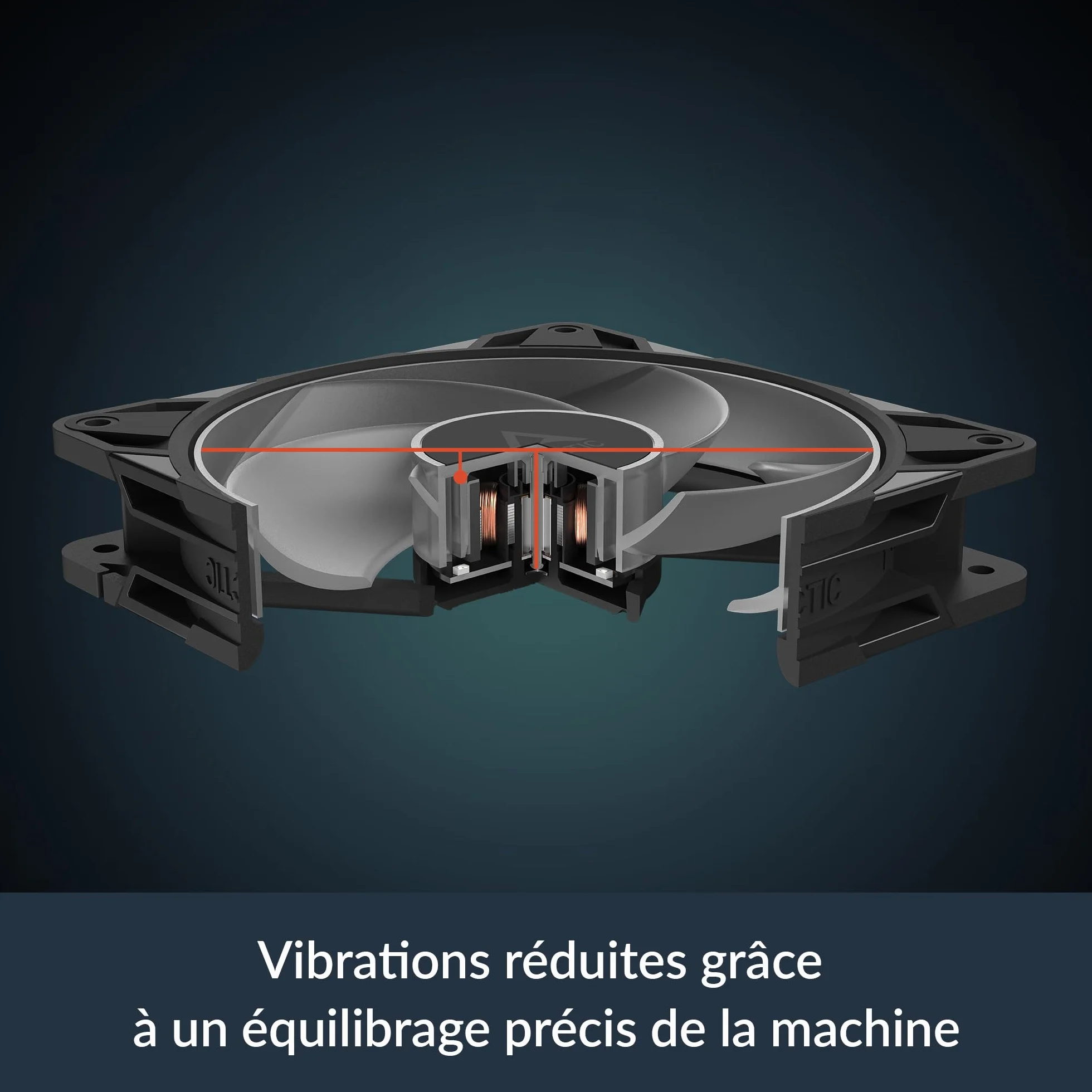 ARCTIC P12 Pro Reverse A-RGB 3 Pack 120 mm Ventilateur PWM 500-3000 rpm 5V D RGB FDB 4-Pin Noir
