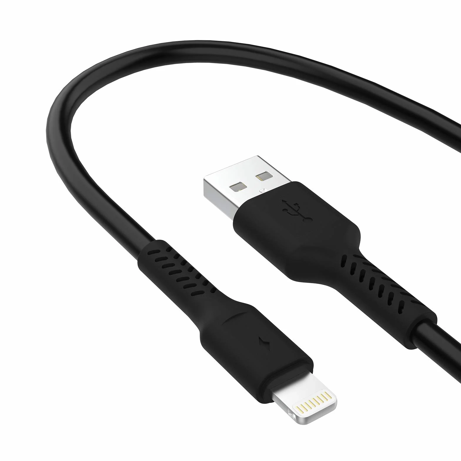 Lot de 5 Câble Lightning vers USB 20cm Charge Rapide pour iPhone - Noir