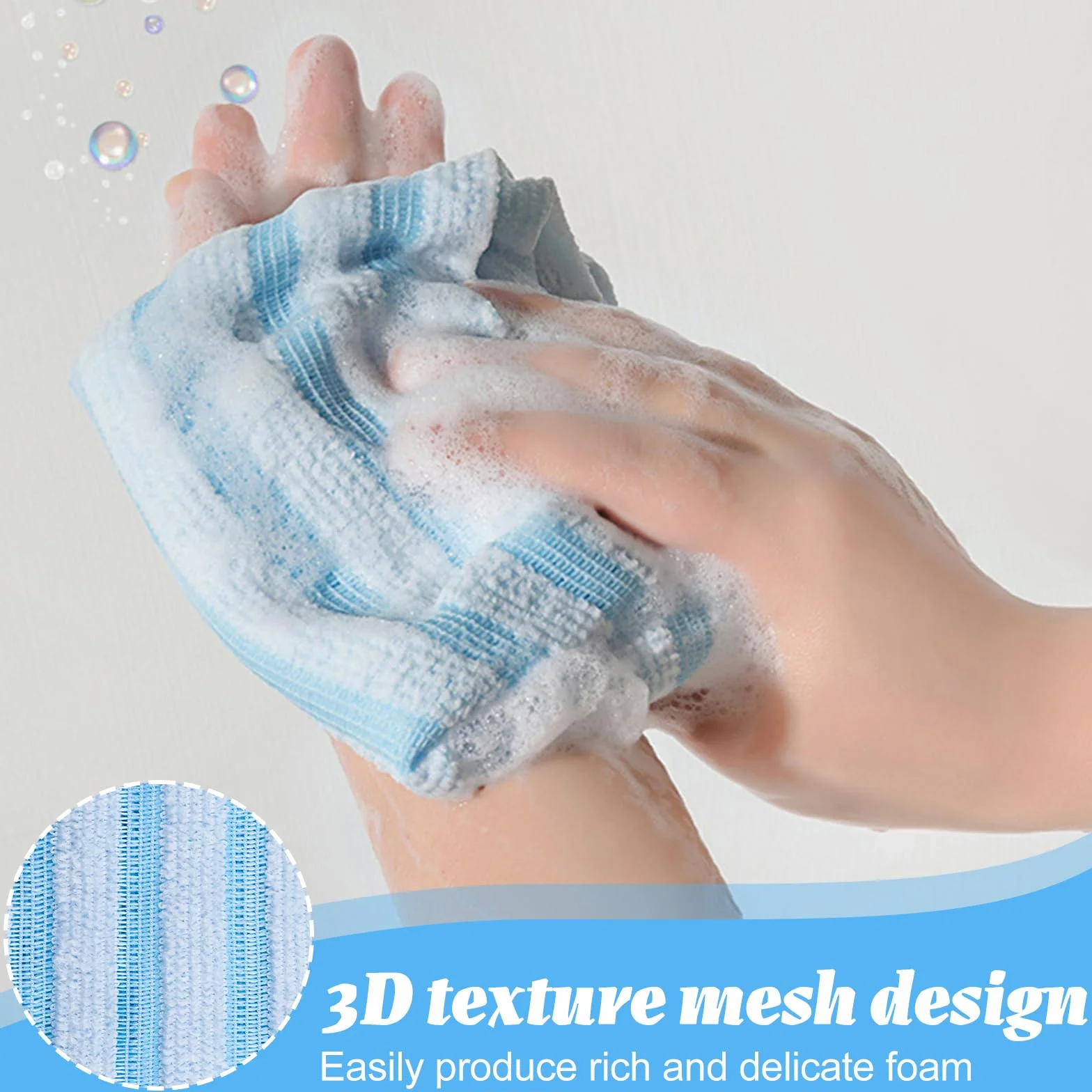 Serviette Exfoliante Douche 25×100 cm Japonaise pour Corps Dos Bras Jambes