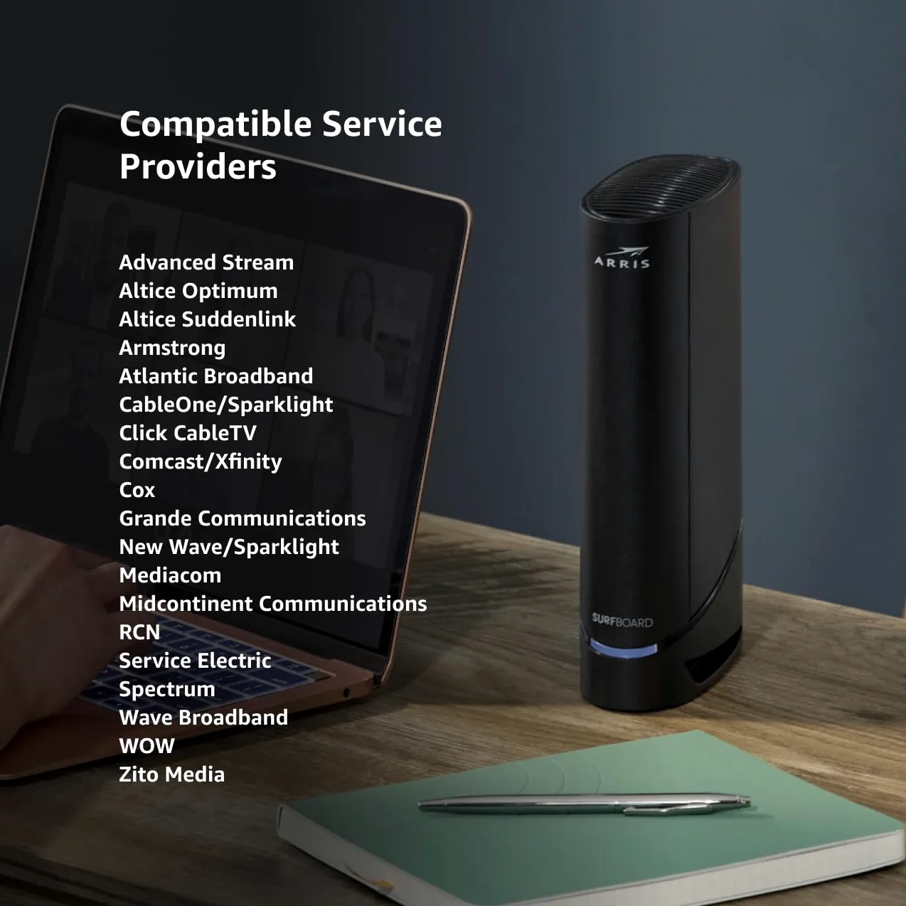 Arris G18 - Combo de routeur de câble Modem - Fast DOCSIS 3.1 Multi-Gigabit WiFi 6 (AX1800), approuvé pour Comcast Xfinity, Cox, Spectrum et Plus Encore