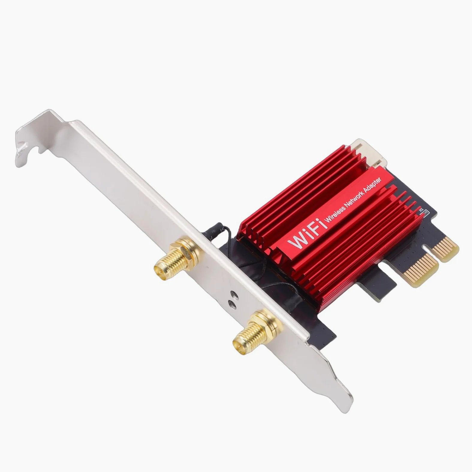 KIMISS Carte Réseau Fil WiFi 7 PCIe, Adaptateur Bande 6G/5G/2.4G pour 10/11, Prise en Charge Bluetooth 5.4, Haute Vitesse 2880 Mbps
