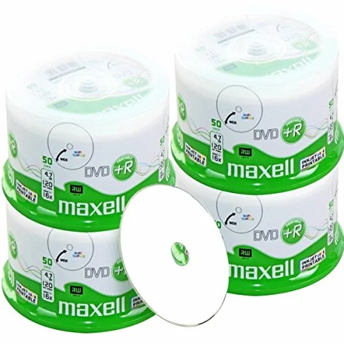Maxell DVD+R 4.7 Go 120 Min Full Printable 200 pièces