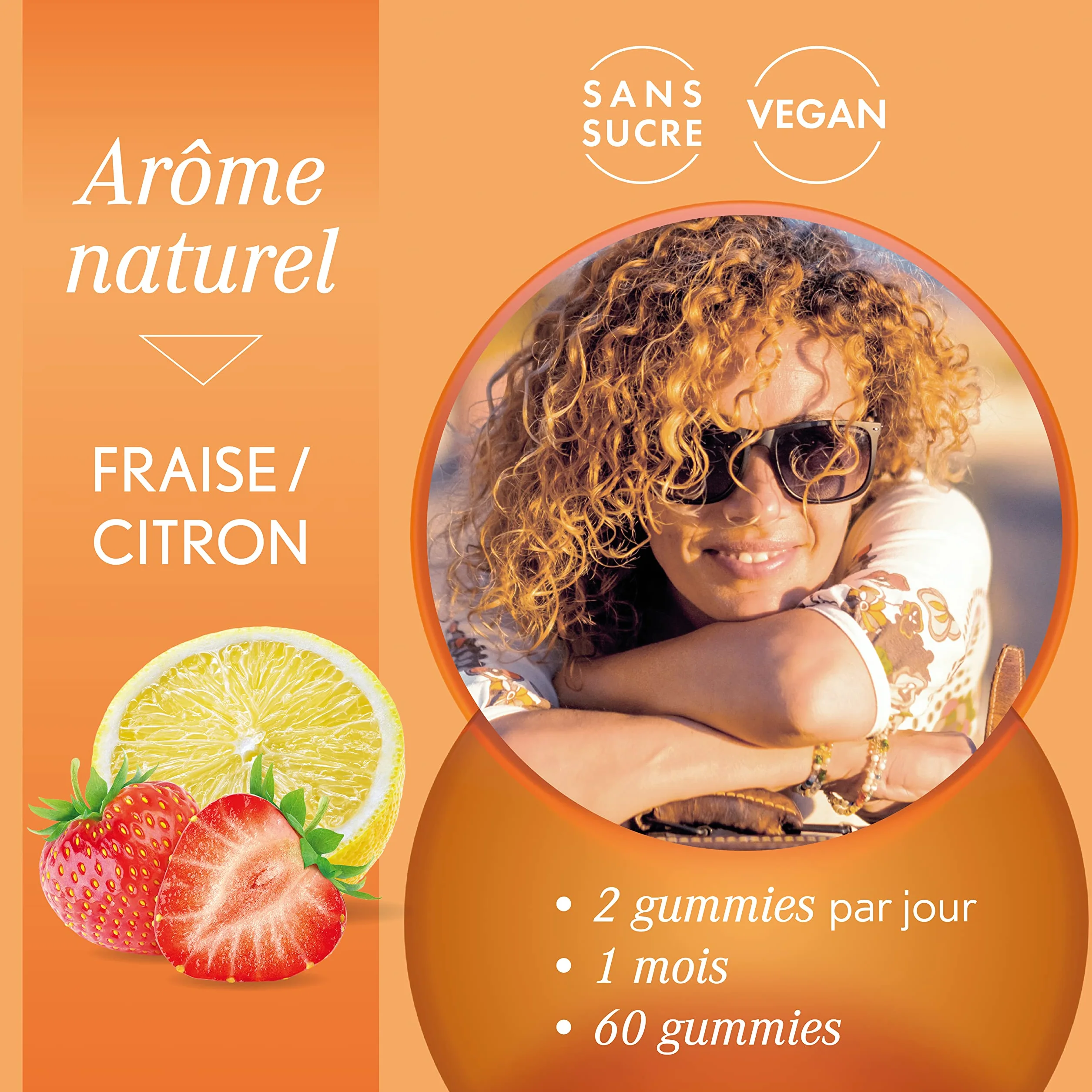 OENOBIOL Solaire 2 en 1 Gummies - Préparateur Solaire Autobronzant - Complément Alimentaire 1 Mois 60 Gummies - Sans Sucre Vegan