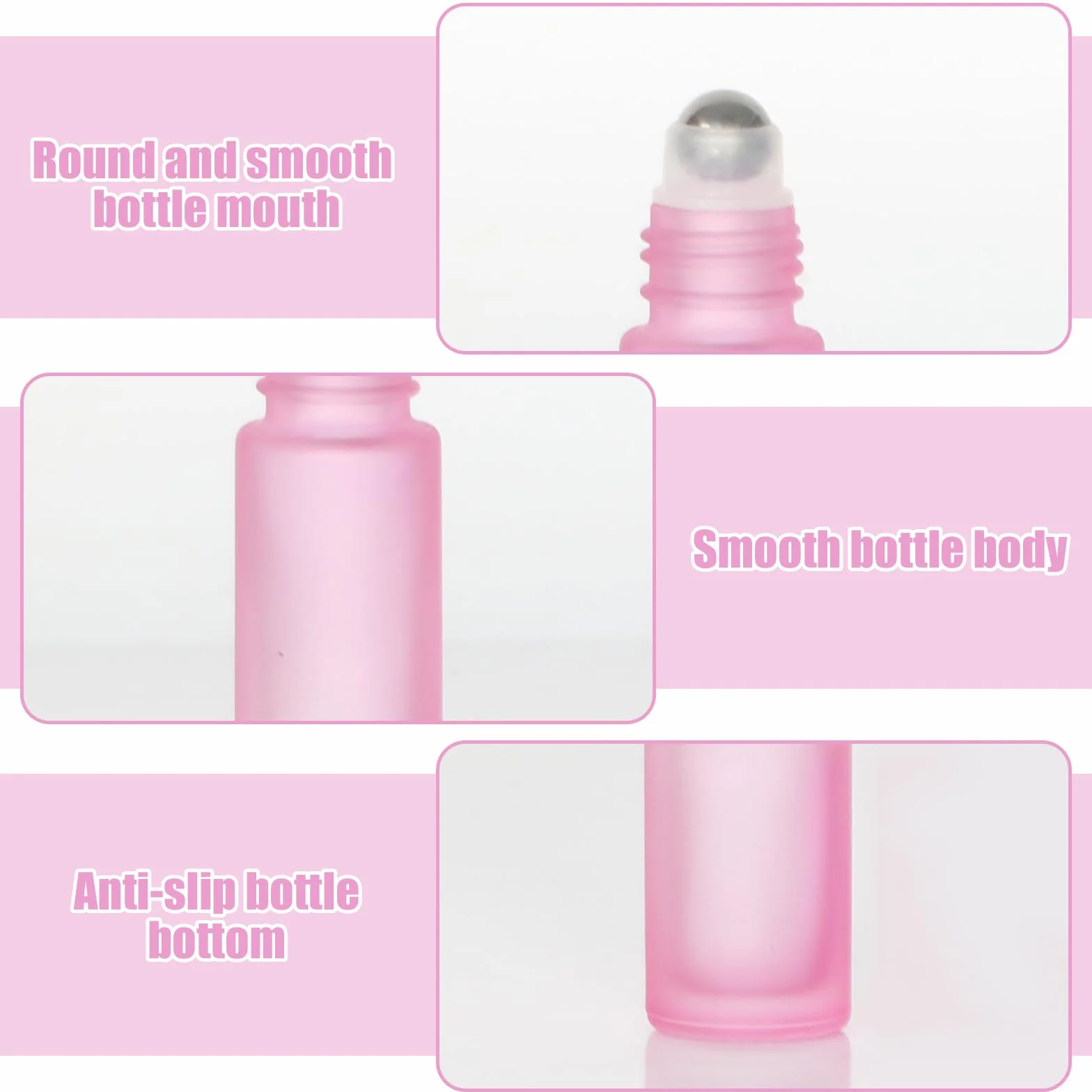 Flacons roll-on en verre 10ml vides pour huiles essentielles, déodorant rechargeable DIY