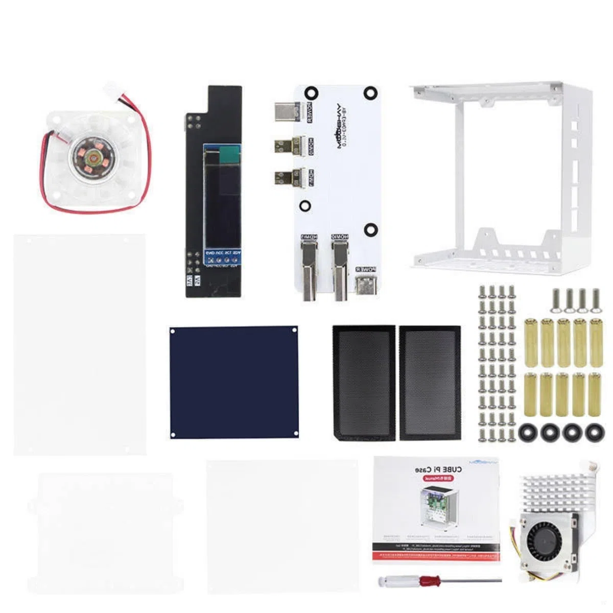 Boîtier PC NVMe HDDs PCIe pour 5 châssis avec vue à 270° et flux d'air améliorés PCIe PC