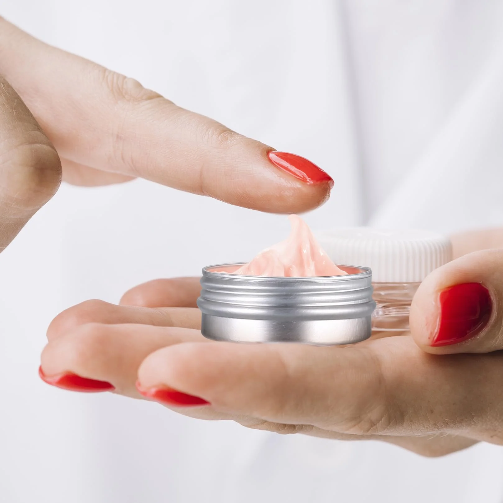Pots en Aluminium 15ml Vide avec Étiquettes et Grattoirs - Boîte Métallique Ronde pour Cosmétiques