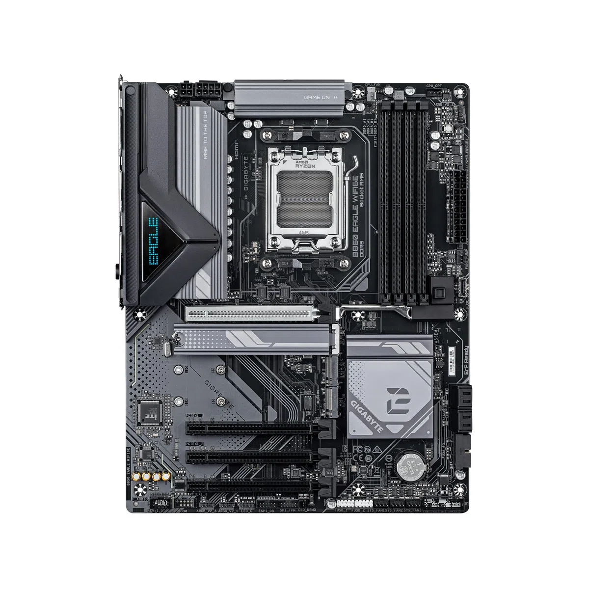GIGABYTE B850 Eagle WIFI6E Carte mère AMD AM5 LGA 1718, ATX, DDR5, 3X M.2, PCIe 5.0, USB-C, WIFI6E, 1GbE LAN, EZ-Loquet