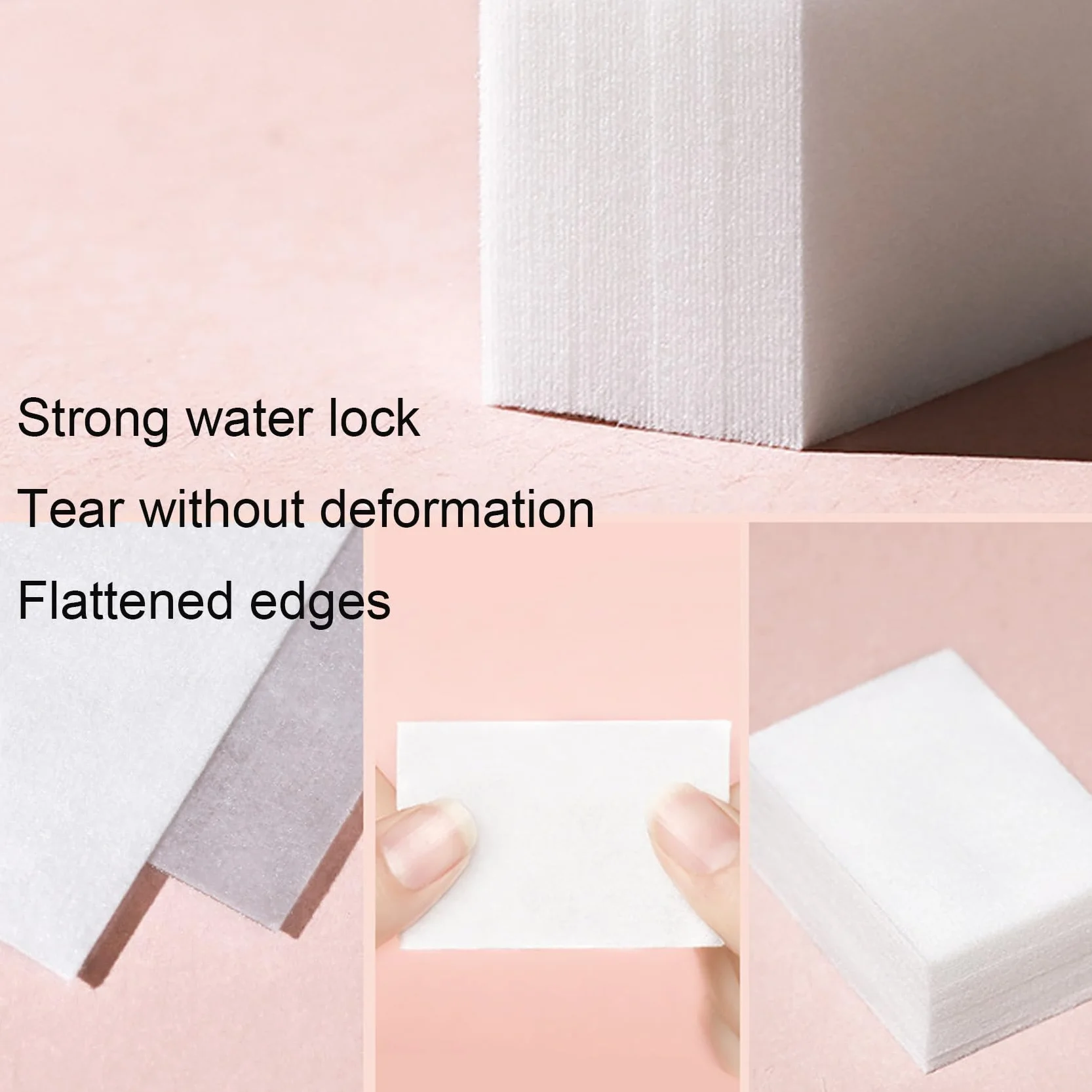 Lingettes à Ongles Non Pelucheux 900 Pcs, Lingettes Nettoyantes pour Nail Art Enlever Vernis UV Gel (Blanc)
