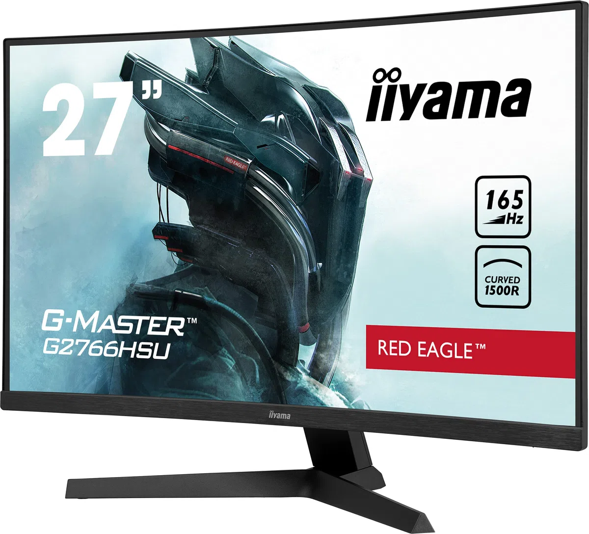 iiyama Ecran 27" G-Master Red Eagle G2766HSU-B1, VA Curved, FHD@165Hz, FreeSync, HDMI/DP/USB HUB, 1ms, Haut-parleurs, Black Tuner