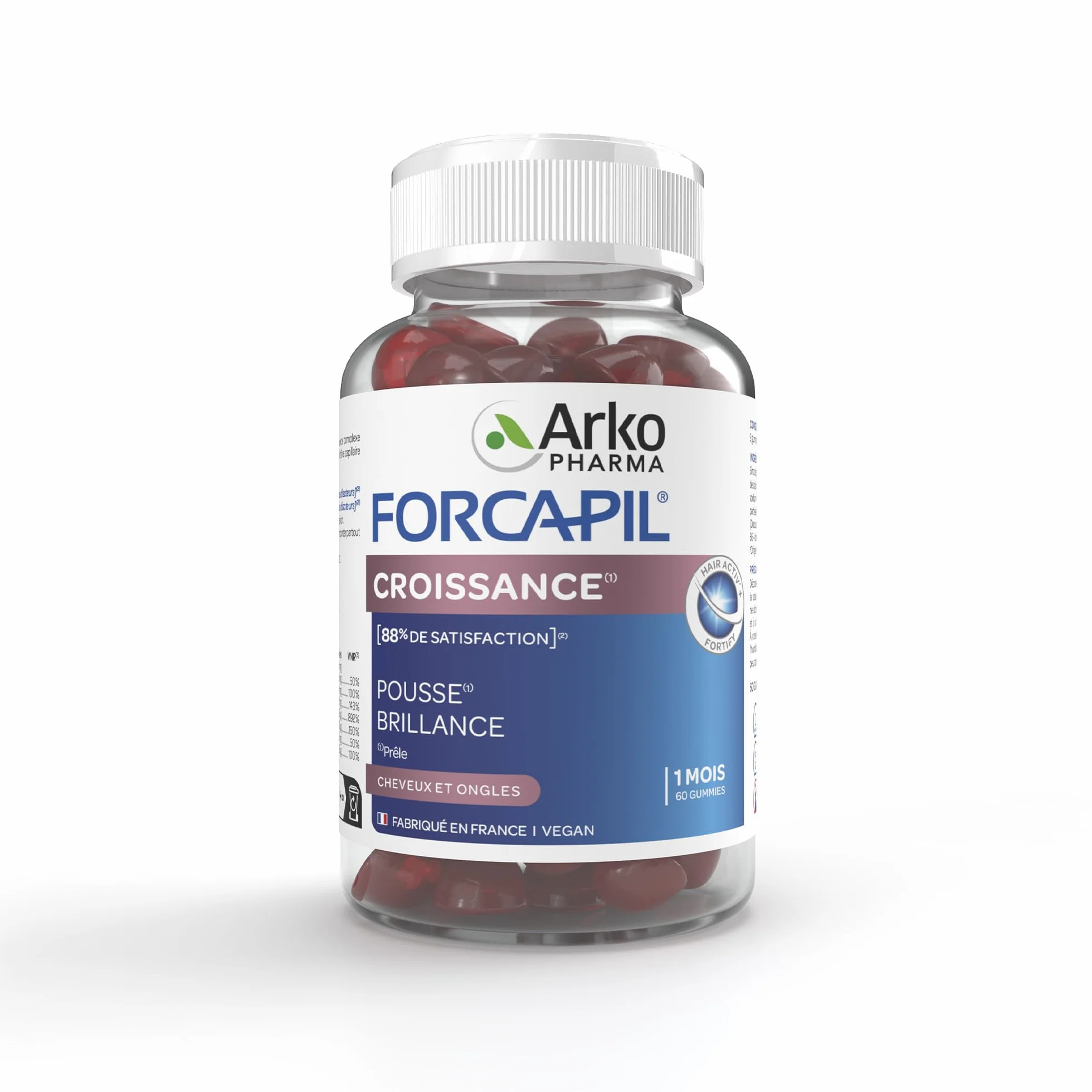 Arkopharma Forcapil Gummies Croissance Cheveux et Ongles 60 gummies