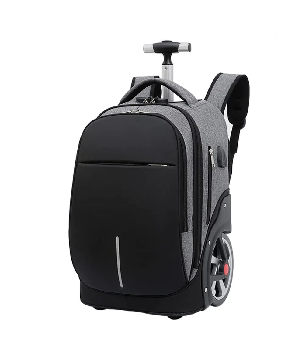 Sac à Dos Ordinateur Portable 19 Pouces Sac à Dos à Roulettes Homme Grande Femmes Capacité Sac a Dos PC Portable avec Chargement USB Sac à Dos Affaires Scolaire Collège