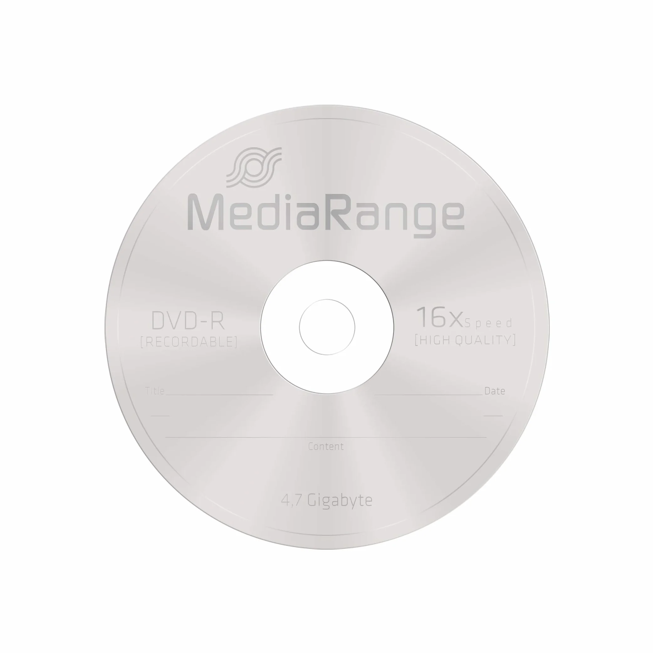 MediaRange DVD-R 4.7GB 16x 5 pièces vierges boîtier CD