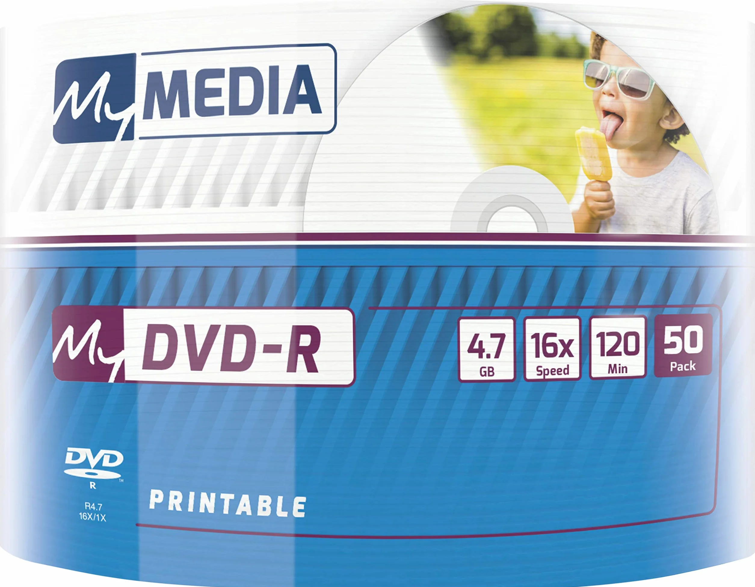 DVD-R Vierge Imprimable Lot de 50 4.7 Go 16x