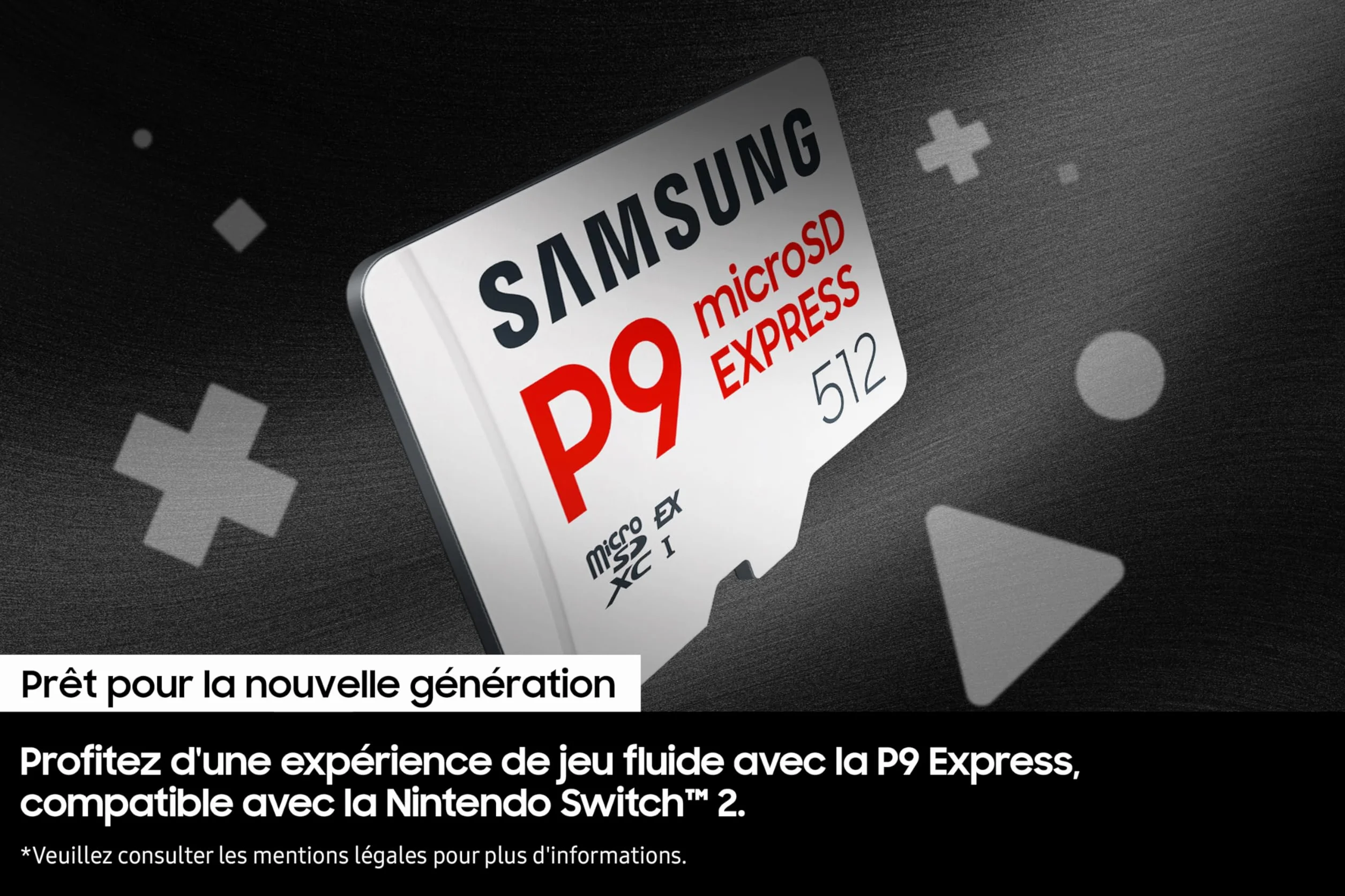 Samsung P9 Express microSD-Express 512 Go Carte Mémoire pour Console de Jeux, Vitesses 800 Mo/s, 4K UHD