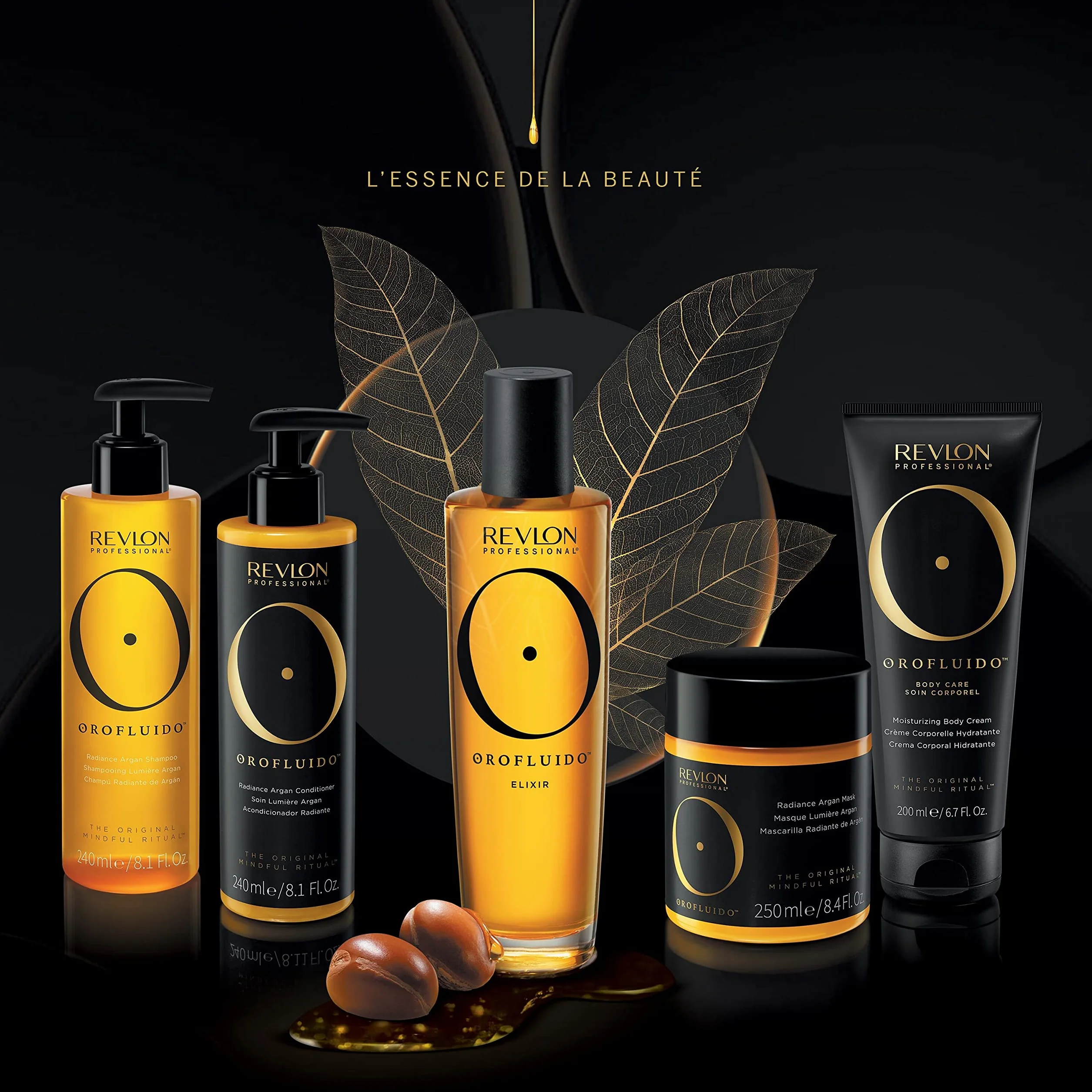 Revlon Professional Orofluido Original Elixir à l'Huile d'Argan Bio Huile Cheveux Soin Cheveux Secs et Abîmés