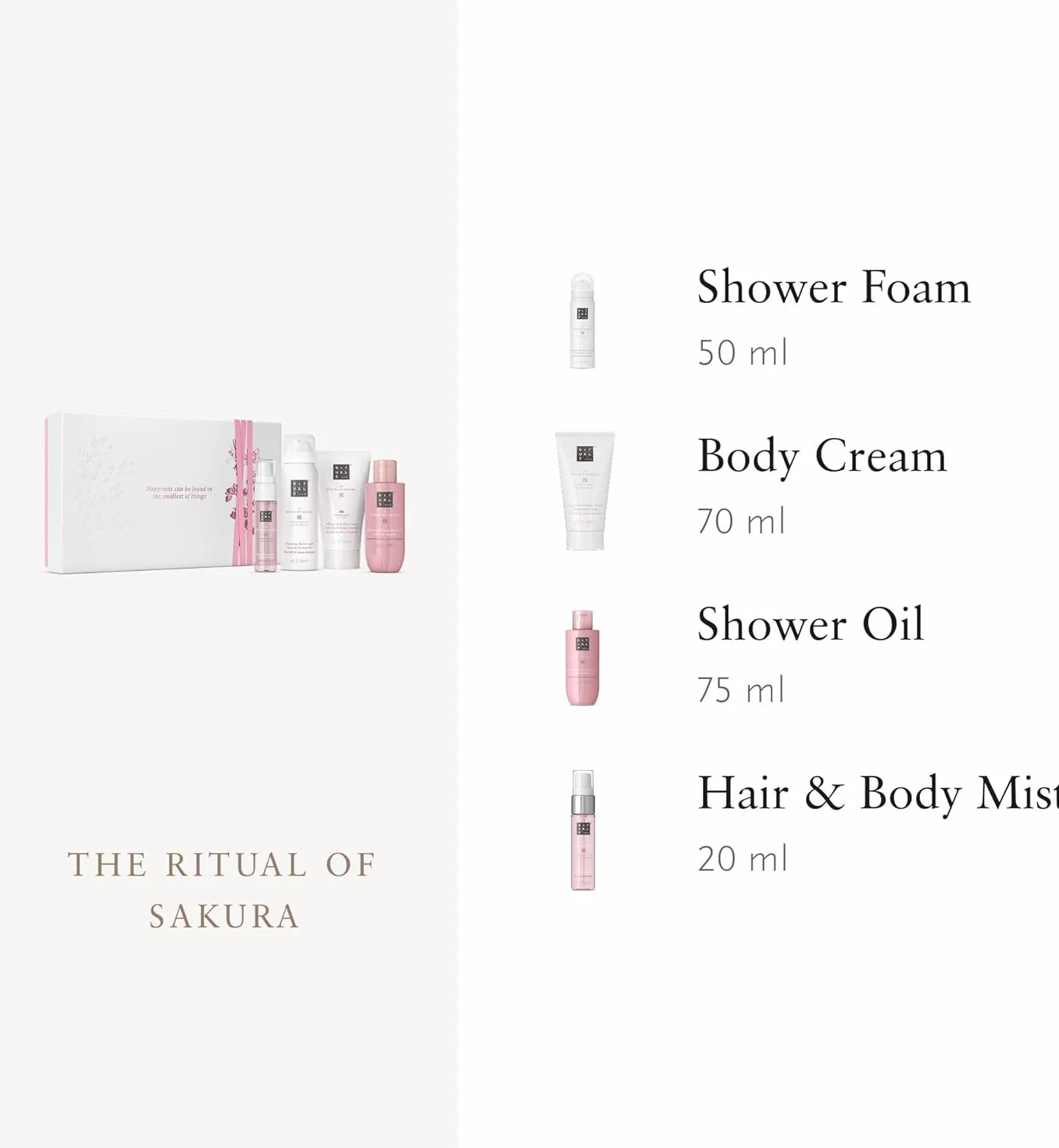 Coffret Rituals The Ritual of Sakura Soins Peau Fleurs Cerisier Lait Riz Cadeau Détente Bien-être