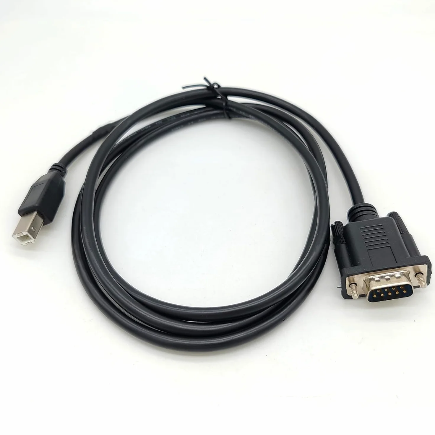 Câble adaptateur DB9 mâle vers port USB B mâle RS232, câble série USB type B vers DB9, câble adaptateur d'imprimante de transmission de données, 1 mètre