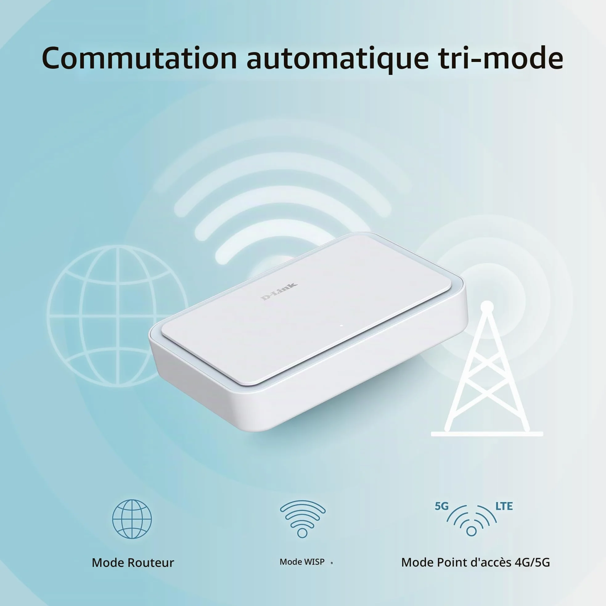 D-Link DBR-330 Routeur de Voyage Wi-FI 6 AX3000 – Hotspot Gigabit Double Bande Portable, Accès Sécurisé VPN, Alimentation USB-C, Partage de Fichiers microSD/USB, Prise en Charge WISP & Hotspot 4G/5G