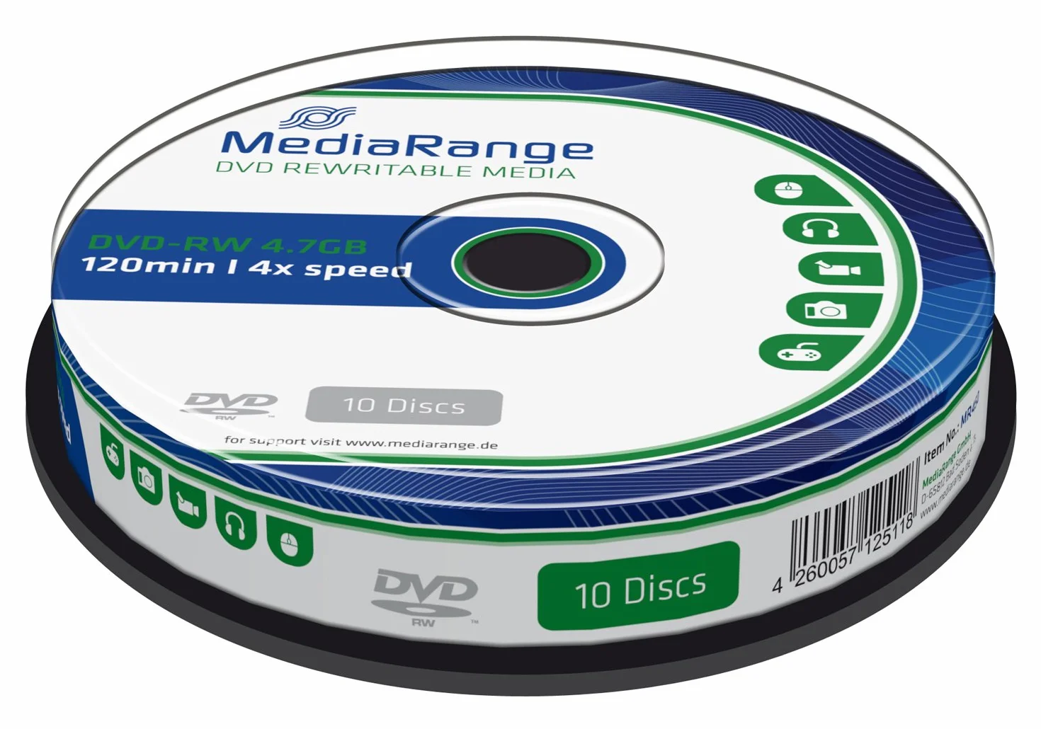 MediaRange DVD-RW Pochette en Papier CD