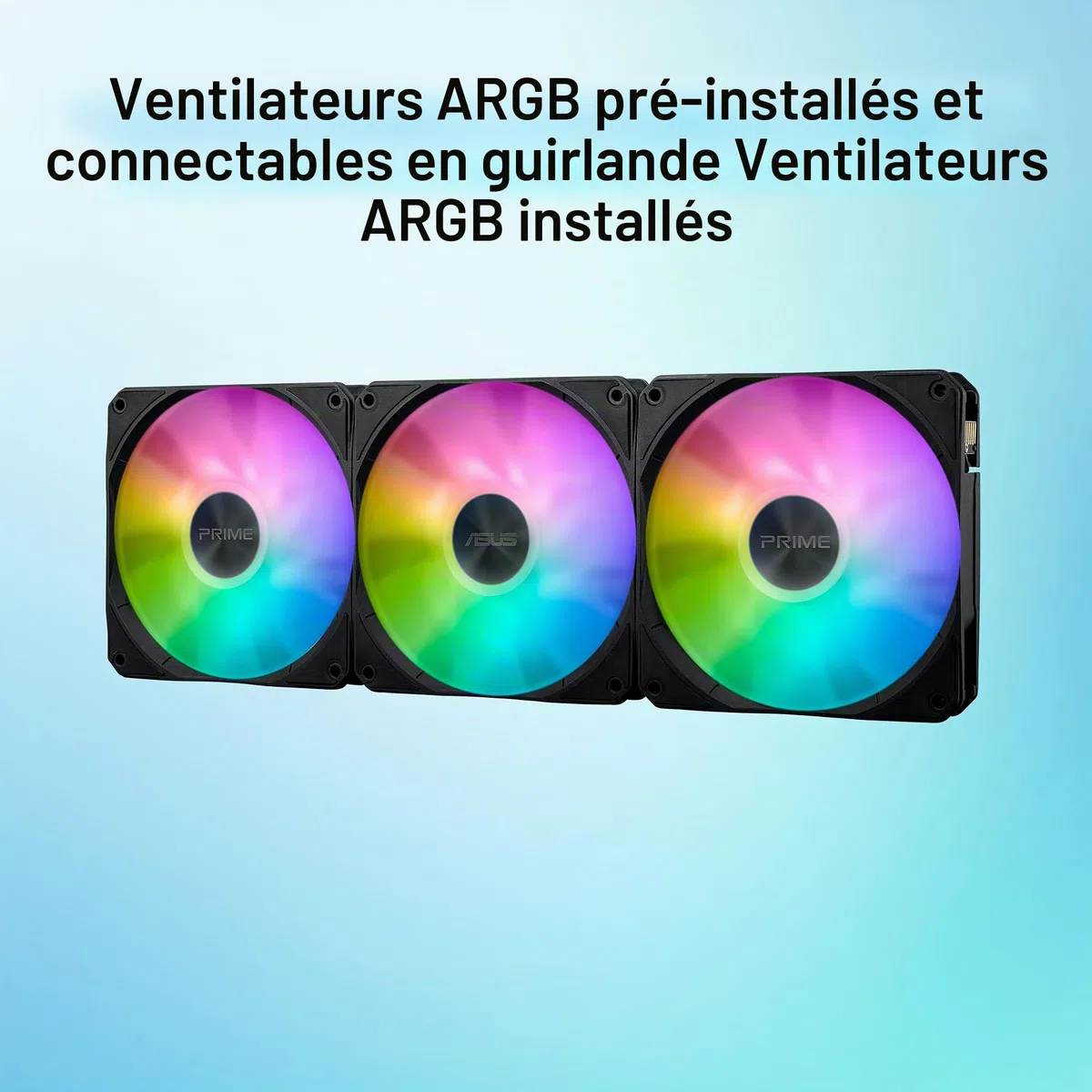 ASUS Prime LC ARGB LCD All-in-One Liquid CPU Refroidissement à Eau (écran LCD 2,3", Pompe Asetek, Ventilateurs ARGB préinstallés, pour Intel LGA 1851, 1700, 1200, 115X, AMD AM5, AM4)