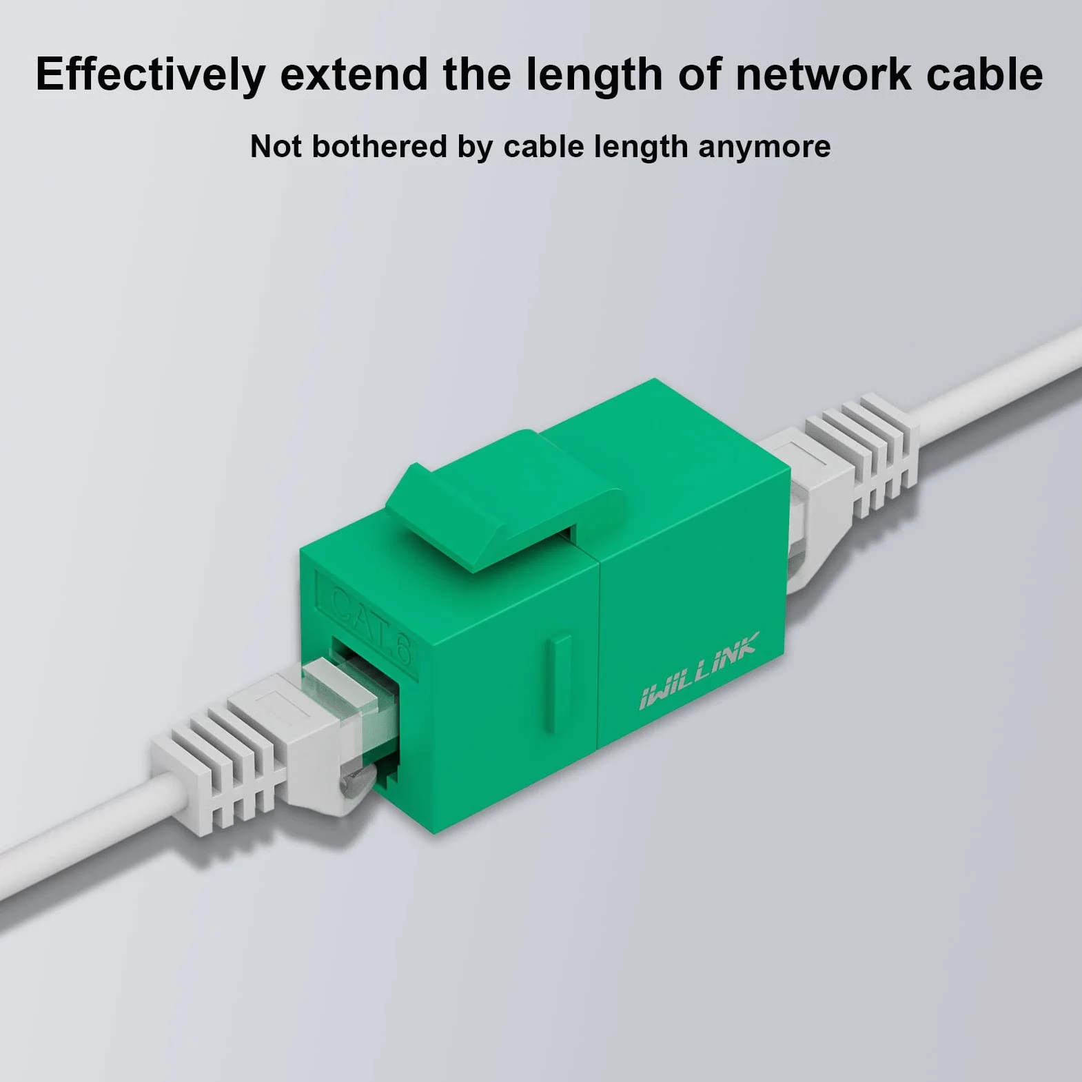 iwillink Lot de 25 coupleurs Keystone RJ45 Cat6 femelle vers femelle Cat6, coupleur Keystone UTP, prise Keystone, coupleur Ethernet, vert