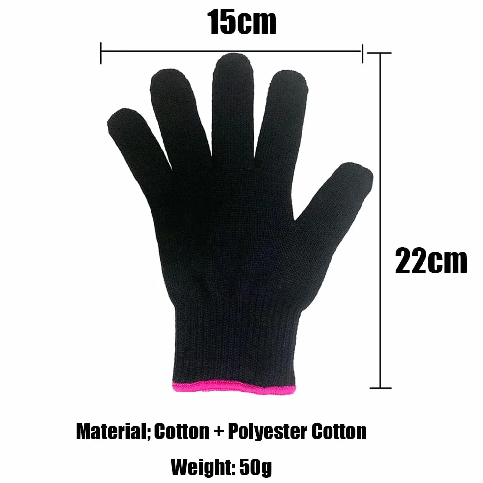 Gants professionnels résistants à la chaleur pour coiffure fers à friser lisser boucler