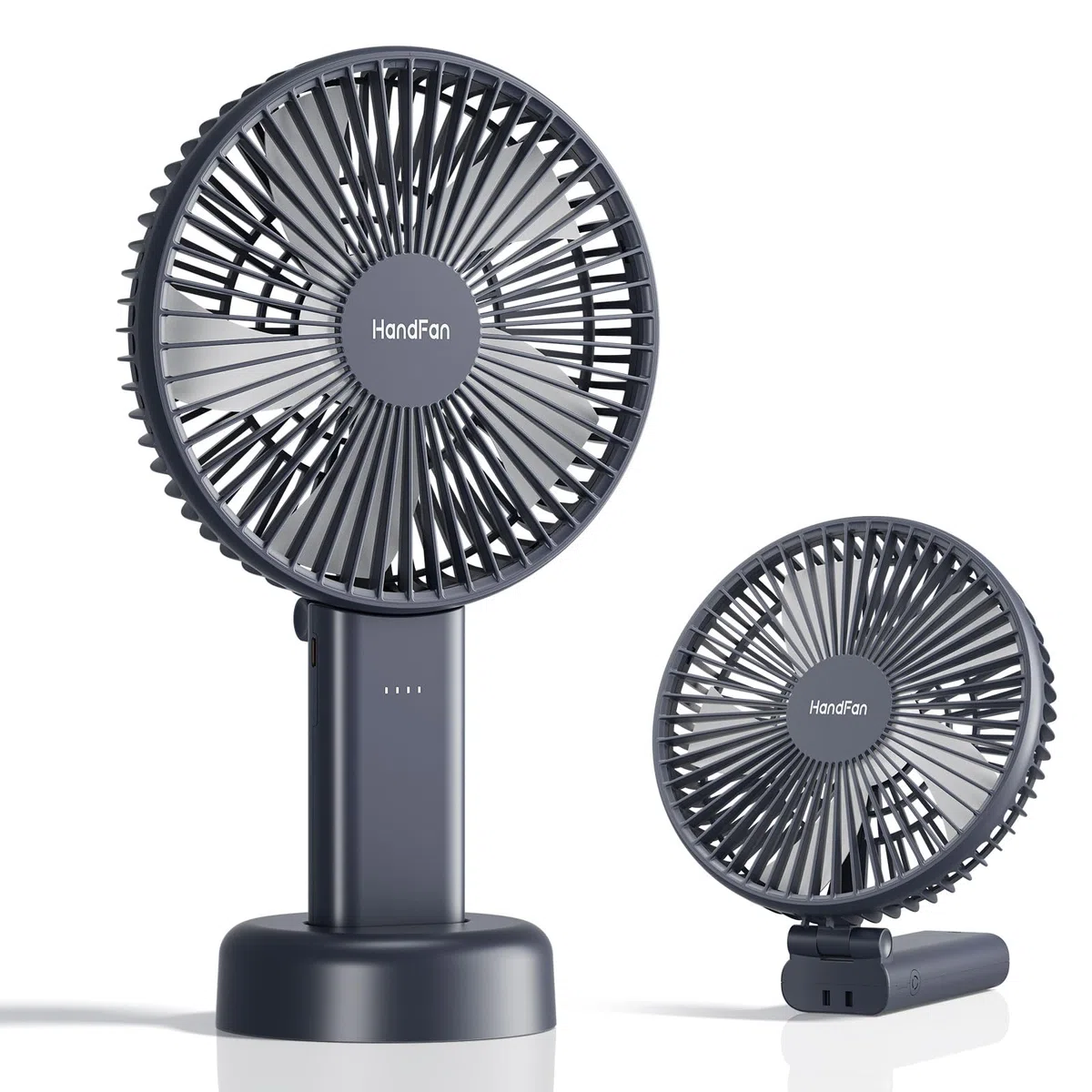 HandFan Ventilateur portatif de 15,2 cm avec batterie de 4000 mAh, ventilateur personnel à 6 vitesses, flux d'air puissant, base amovible, temps de fonctionnement de 5 à 34 heures, pliable à 180° pour