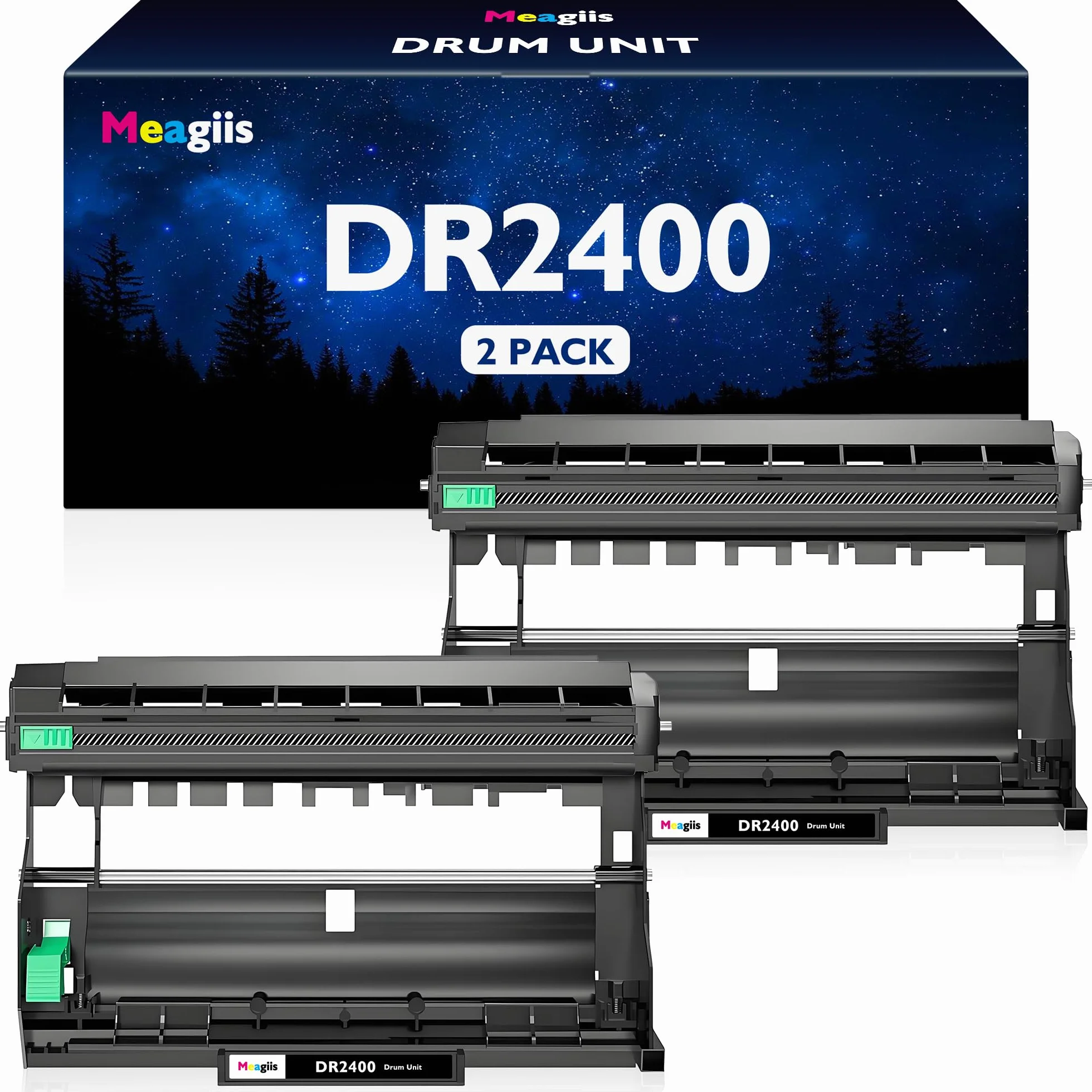 Brother DR-2400 Unité de Tambour compatible pour DCP-L2530DW, DCP-L2510D, HL-L2350DW, HL-L2310D, HL-L2357DW, MFC-L2710DW, MFC-L2710DN, MFC-L2730DW, MFC-L2750DW (2 Paquet)