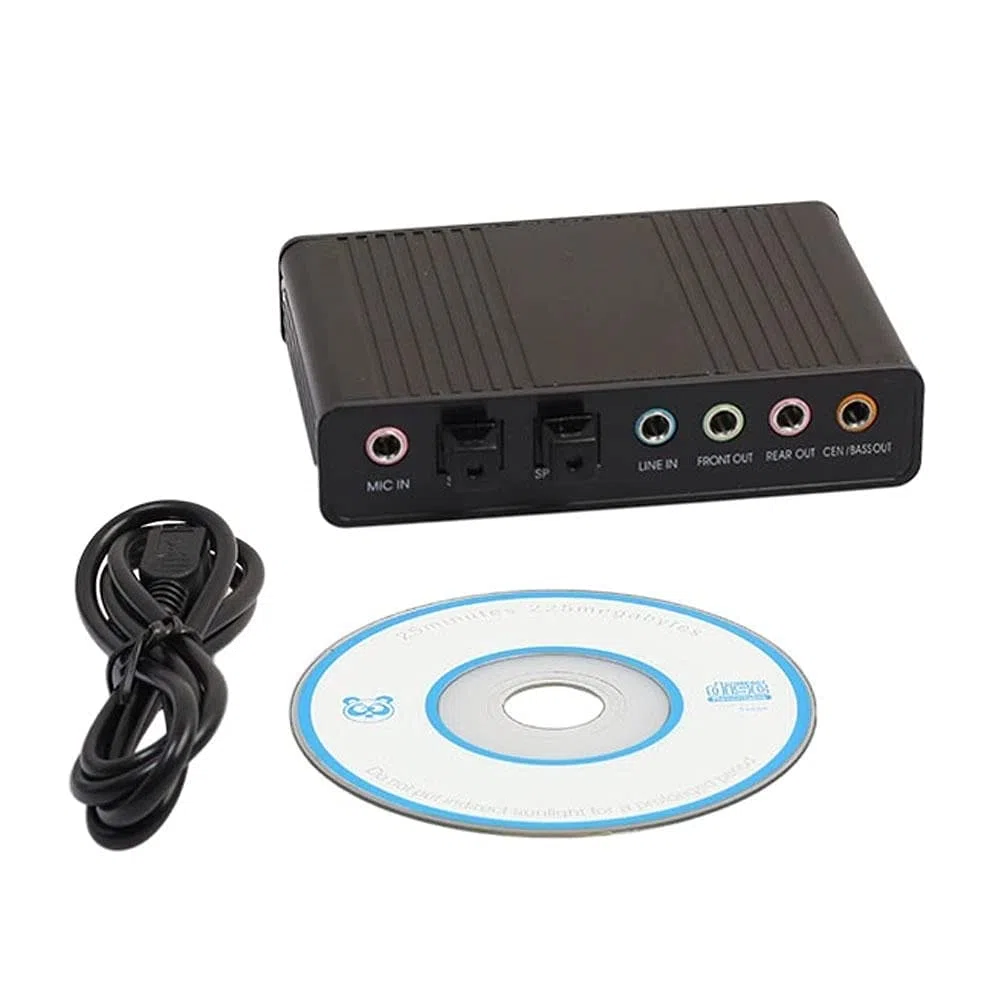 Carte Son Externe Optique USB 6 canaux 5.1 pour Ordinateur Portable, Carte Son Externe USB Professionnelle