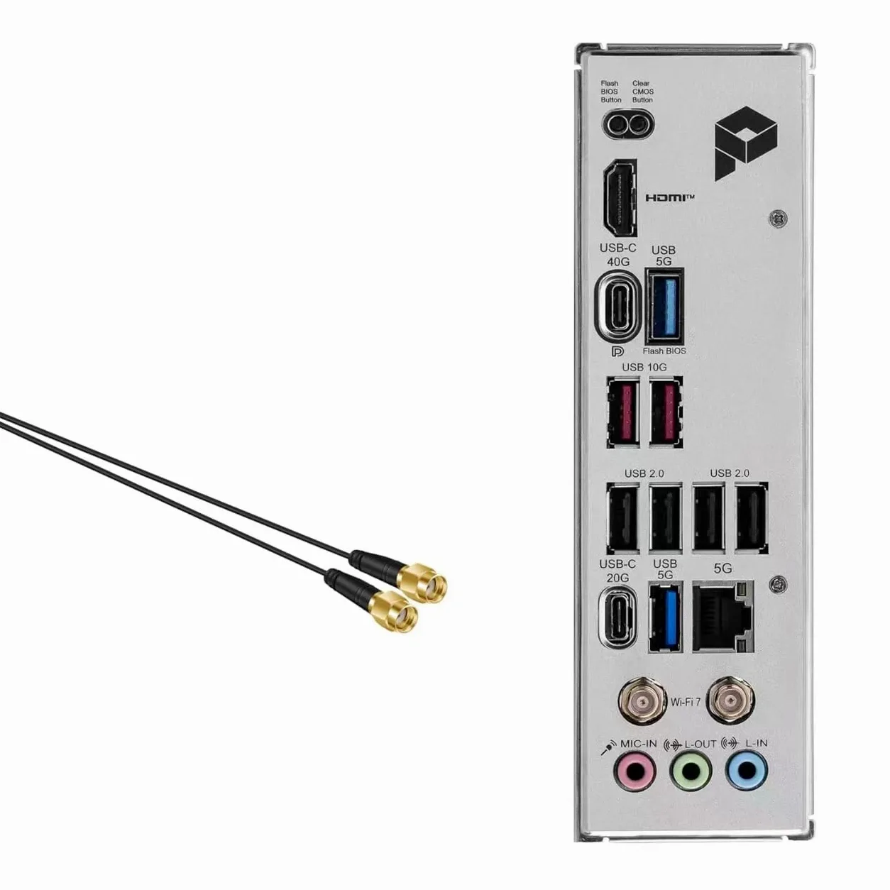 WiFi 6E WiFi 7 Tri-Band Performance RP-SMA Connecteur Antenne pour MSI MAG B550/ B550M-VC/B550M PRO-VDH/MAG B650/ PRO B650M-A/ B760/ PRO B760-P/MAG B760M/ Z790/ PRO Z790-A MAX Carte mère de jeu