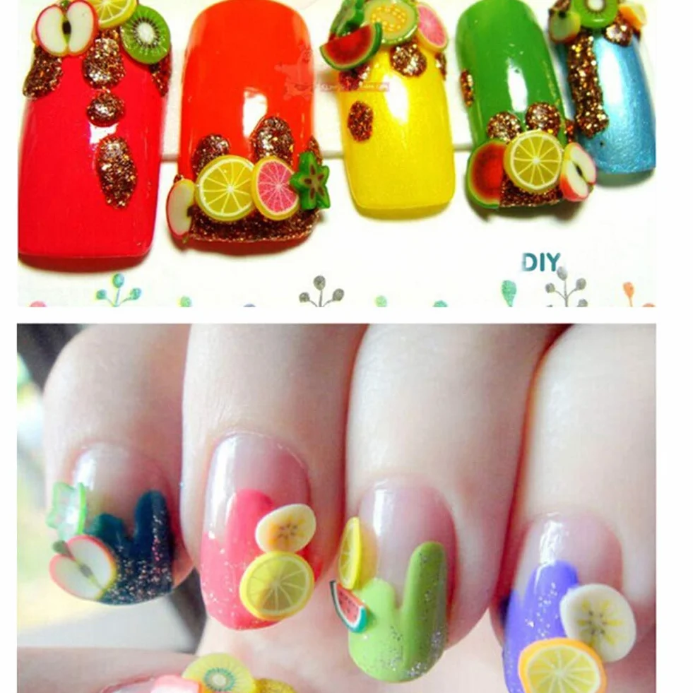 Fruit Slice Nail Art Décoration Ongles Fruits Frais Polymère Pâte De Fruits 12 Motif