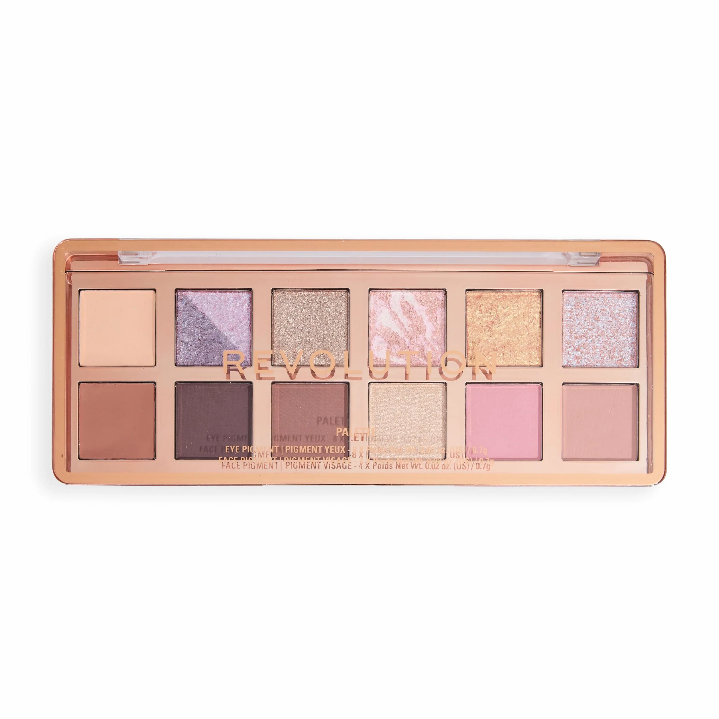 Makeup Revolution Palette d'Ombres à Paupières The True Icon Bronze 12 Teintes Mélangeables