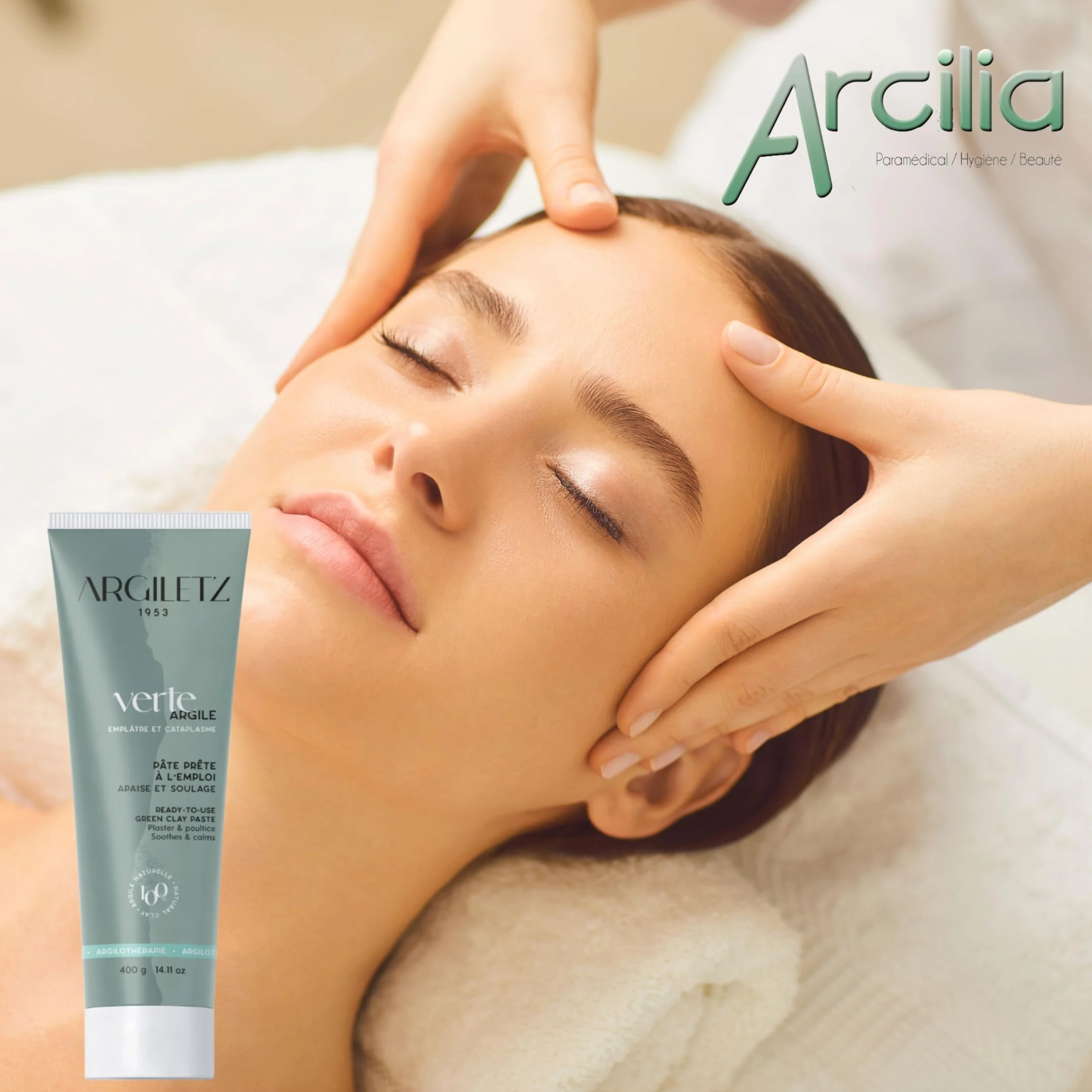 ARCILIA Argiletz Argile Verte 400g Prête à l'emploi
