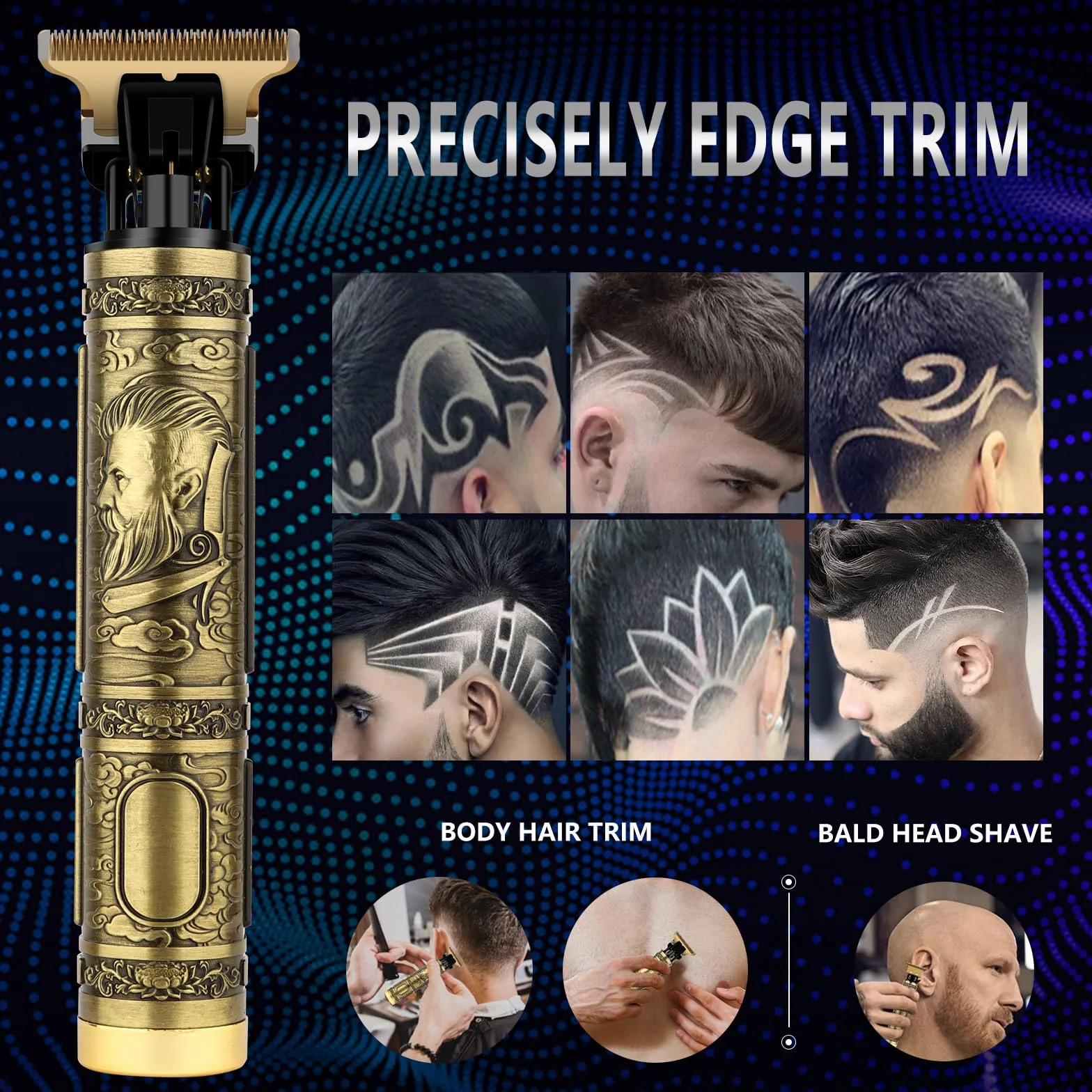 Tondeuse Barbe Homme Professionnelle Rechargeable Kit de Précision