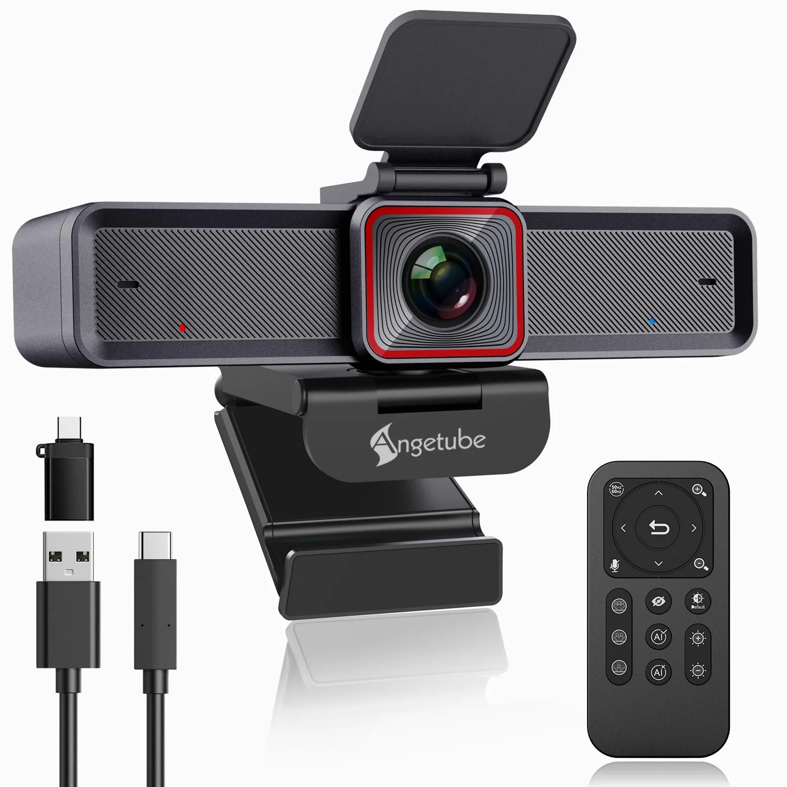Angetube Webcam en Streaming 4K ave Suivi IA, HDR Modes Spécialisés USB 3.0