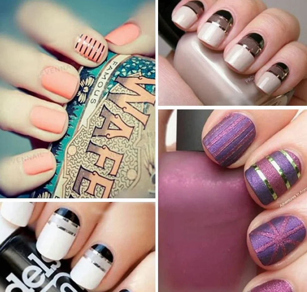 Rouleaux Striping Tape Line Nail Art Décoration Autocollants pour Ongles 30 Pcs Couleurs Mixtes