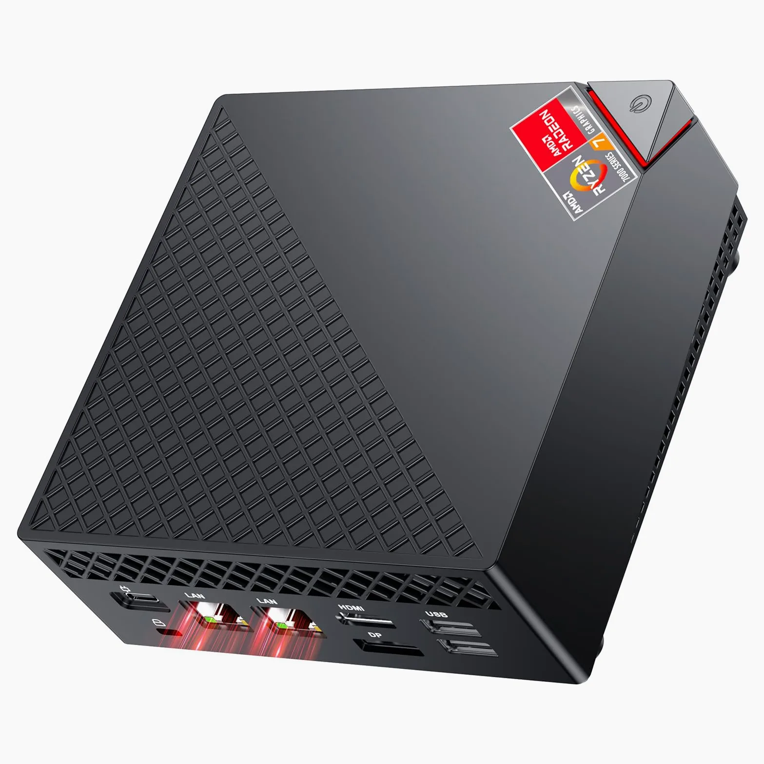 NiPoGi AM06 Pro Mini PC 16 Go DDR4 1 to M.2 SSD, АMD Ryzen 5 7430U, 6C/ 12T | jusqu'à 4,30 GHz, Mini ordinateur de bureau W-11 Pro pour école/bureau/HTPC, WiFi 6, Double LAN, triple écran 4K.