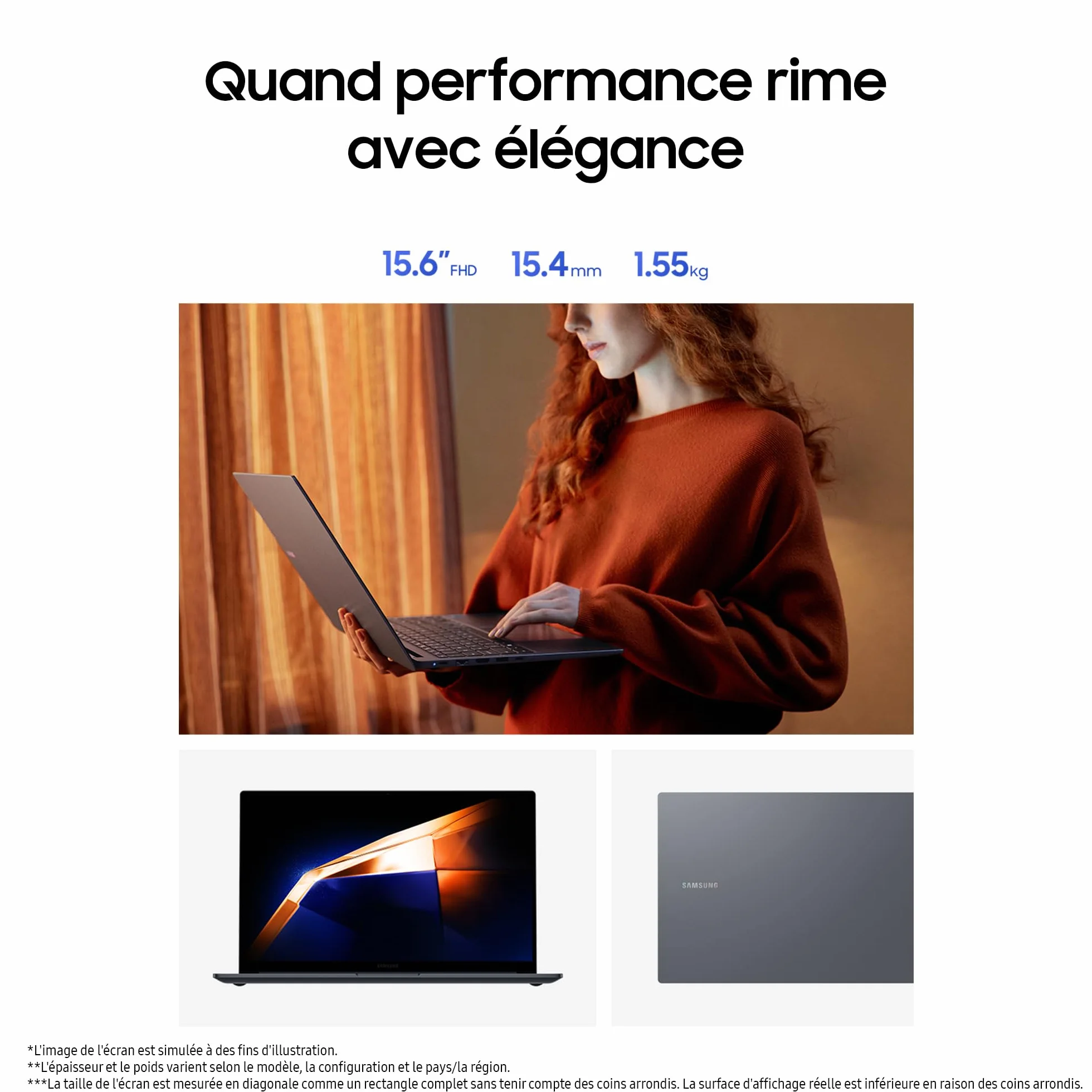 Samsung Galaxy Book4 15.6" Intel Core i5 8Go RAM 256Go SSD Clavier AZERTY Gris