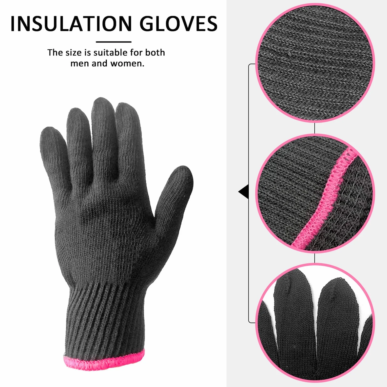 Gants Résistants Chaleur Coiffage Fer à Lisseur (1 Paire)