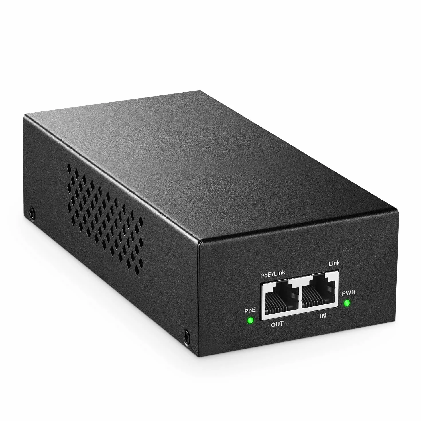 MokerLink Injecteur PoE 2,5 Gigabit, 802.3af/at/bt 90W, Ethernet 2,5G/1G/100M, Plug & Play, adaptateur non PoE vers PoE, boîtier en métal, distance jusqu'à 100 mètres