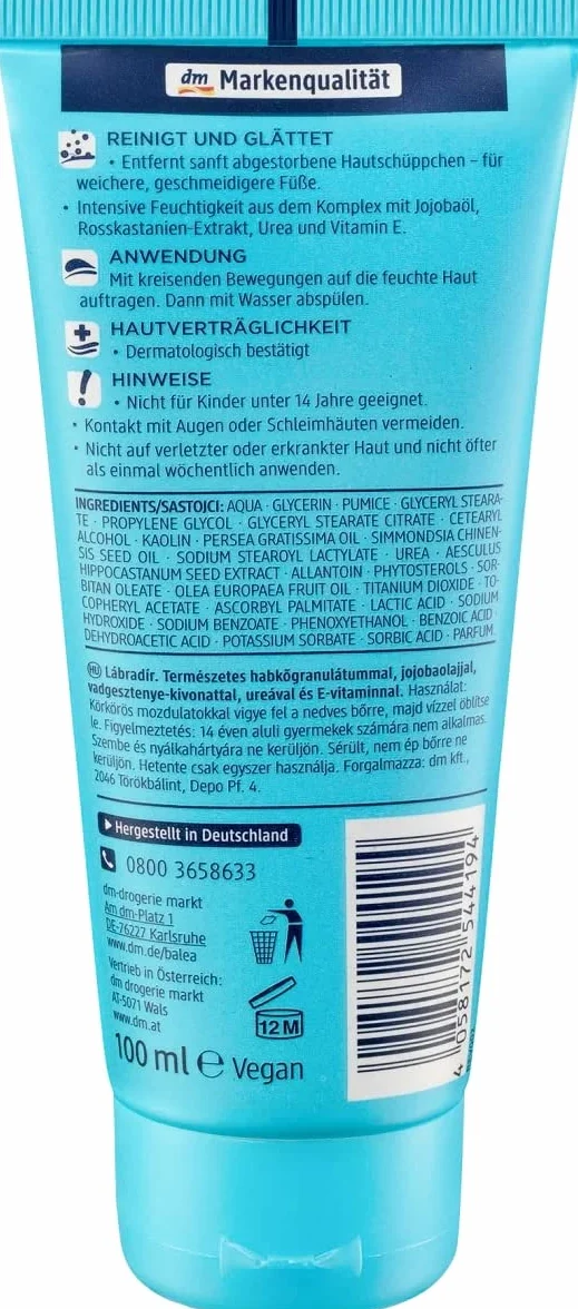 Balea Gommage pour les pieds 100 ml