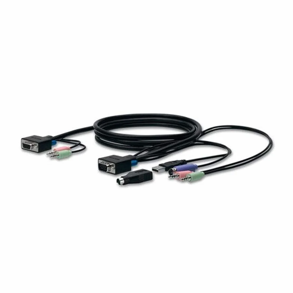 Belkin Câble KVM 3 mètres VGA PS/2 USB 3.5 mm Noir