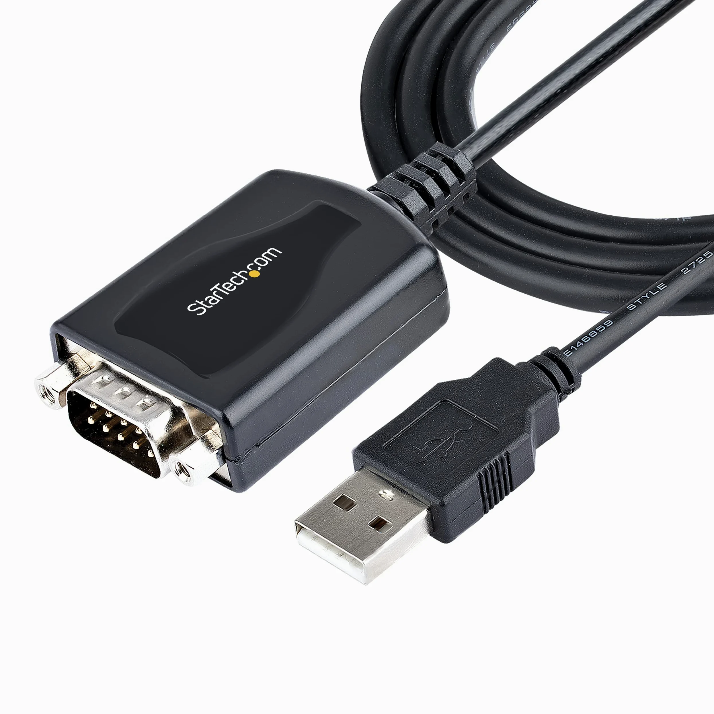 StarTech Câble USB vers RS232 1m, DB9 Mâle, Prolific (1P3FPC-USB-SERIAL) | Retention COM, Convertisseur, Windows/Mac, Pour PLC/Imprimante/Scanner