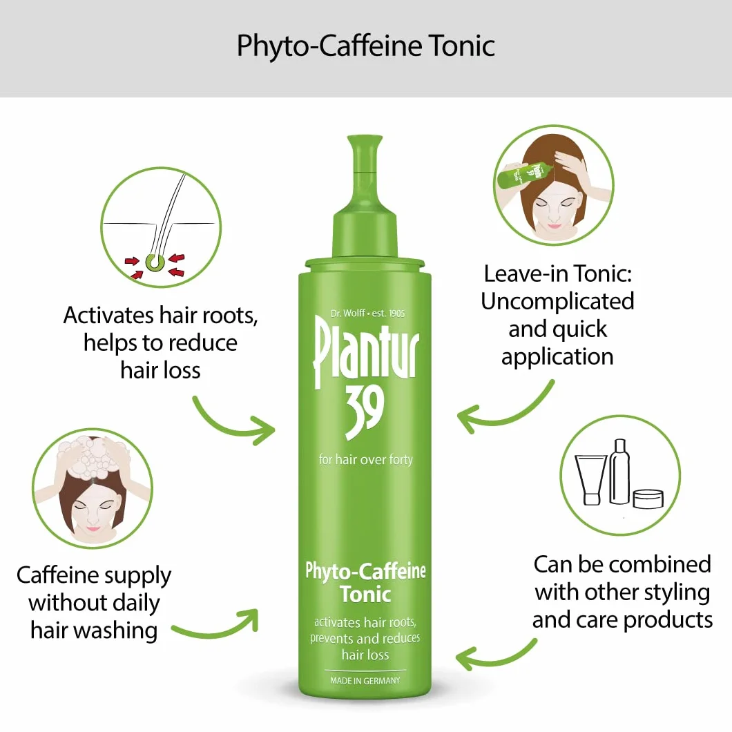 Plantur 39 Caffeine Tonic 200 ml Anti-chute Cheveux Femme Soin Capillaire Allemagne