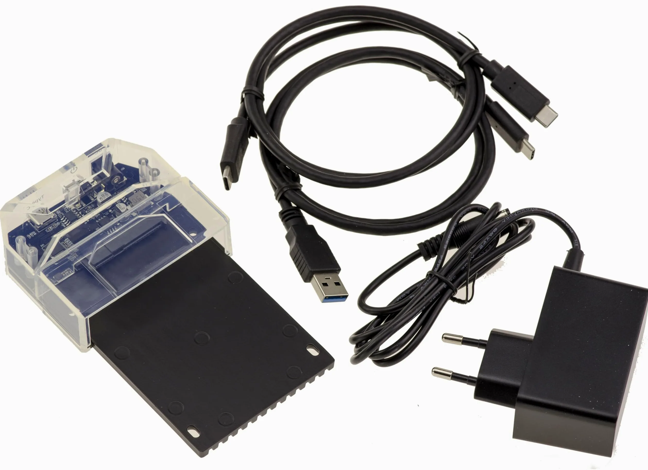 KALEA-INFORMATIQUE Dock USB 3.0 pour Disque SAS 2.5 SFF-8482 18TB | Dock USB 3.0 5 Gbps pour disques SAS 2,5" SFF-8482, compatible jusqu'à 18 To avec alimentation externe 12 V.